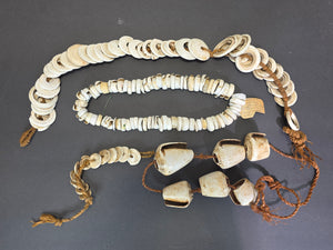 Antique 1880s-1920s Papua New Guinea Shell Currency Necklace Lot Kula Conus Naga