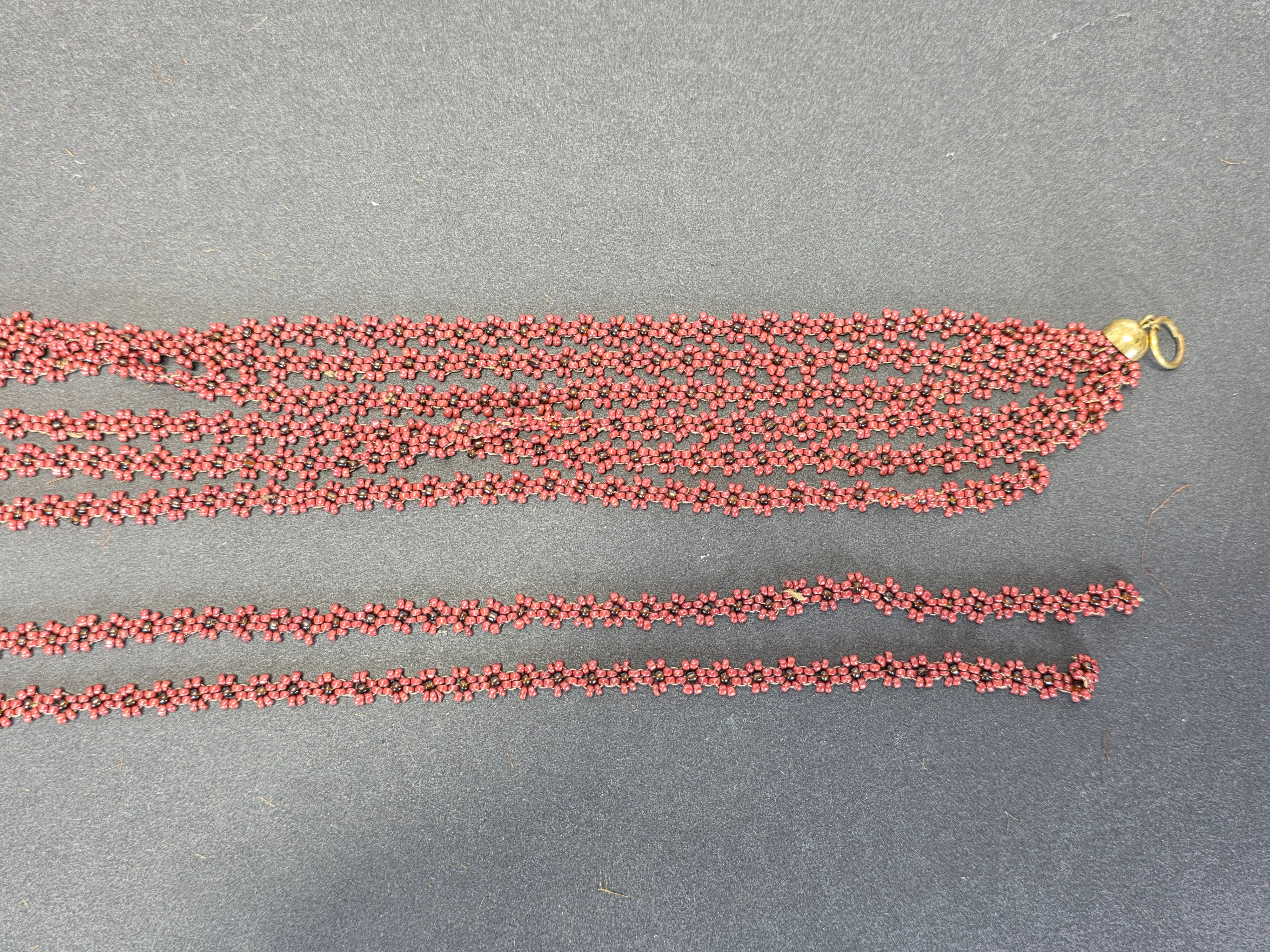 Vintage Zulu Beadwork Jewelry Lot South African Love Letter Necklace Bracelet