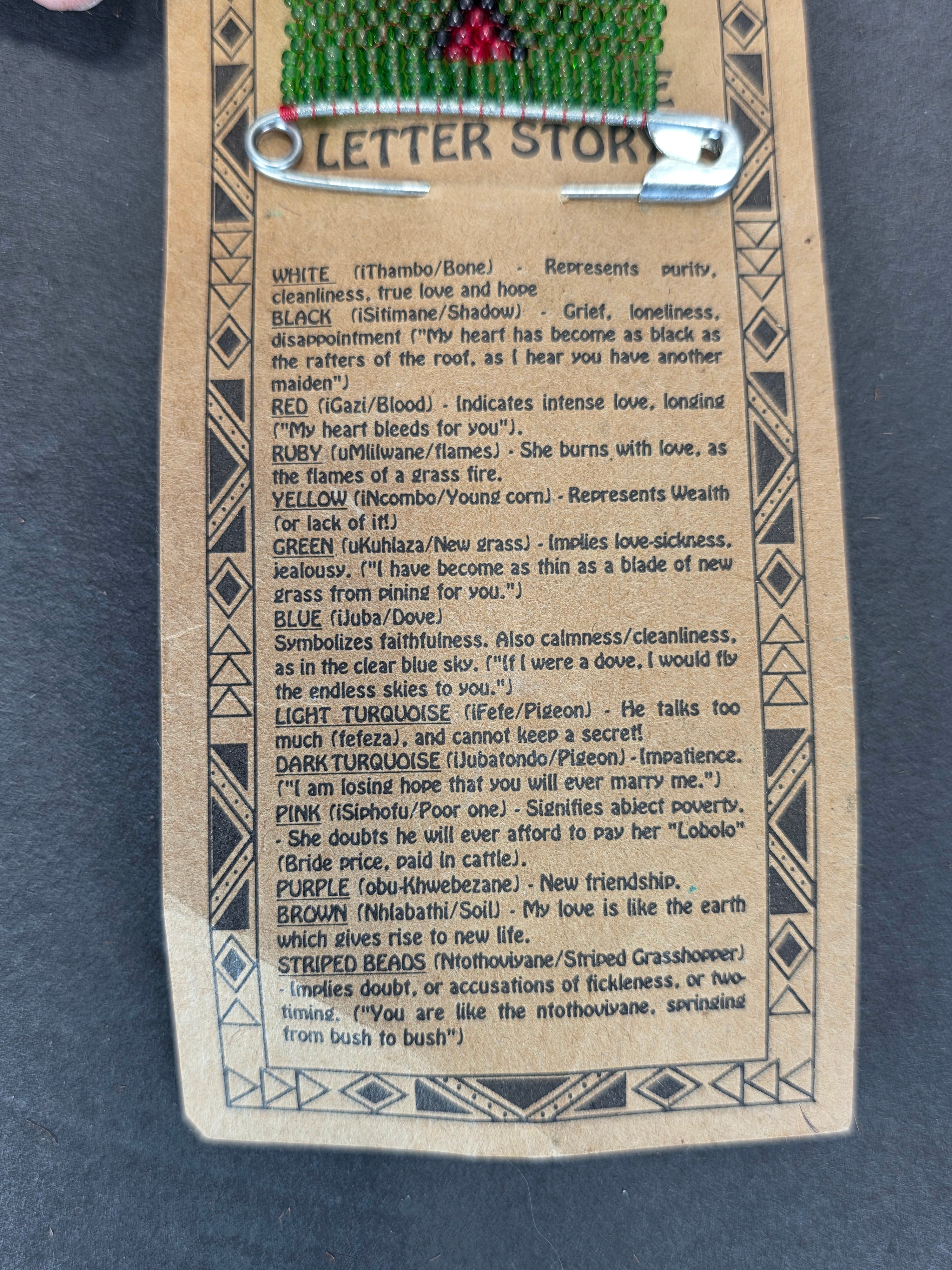 Vintage Zulu Beadwork Jewelry Lot South African Love Letter Necklace Bracelet