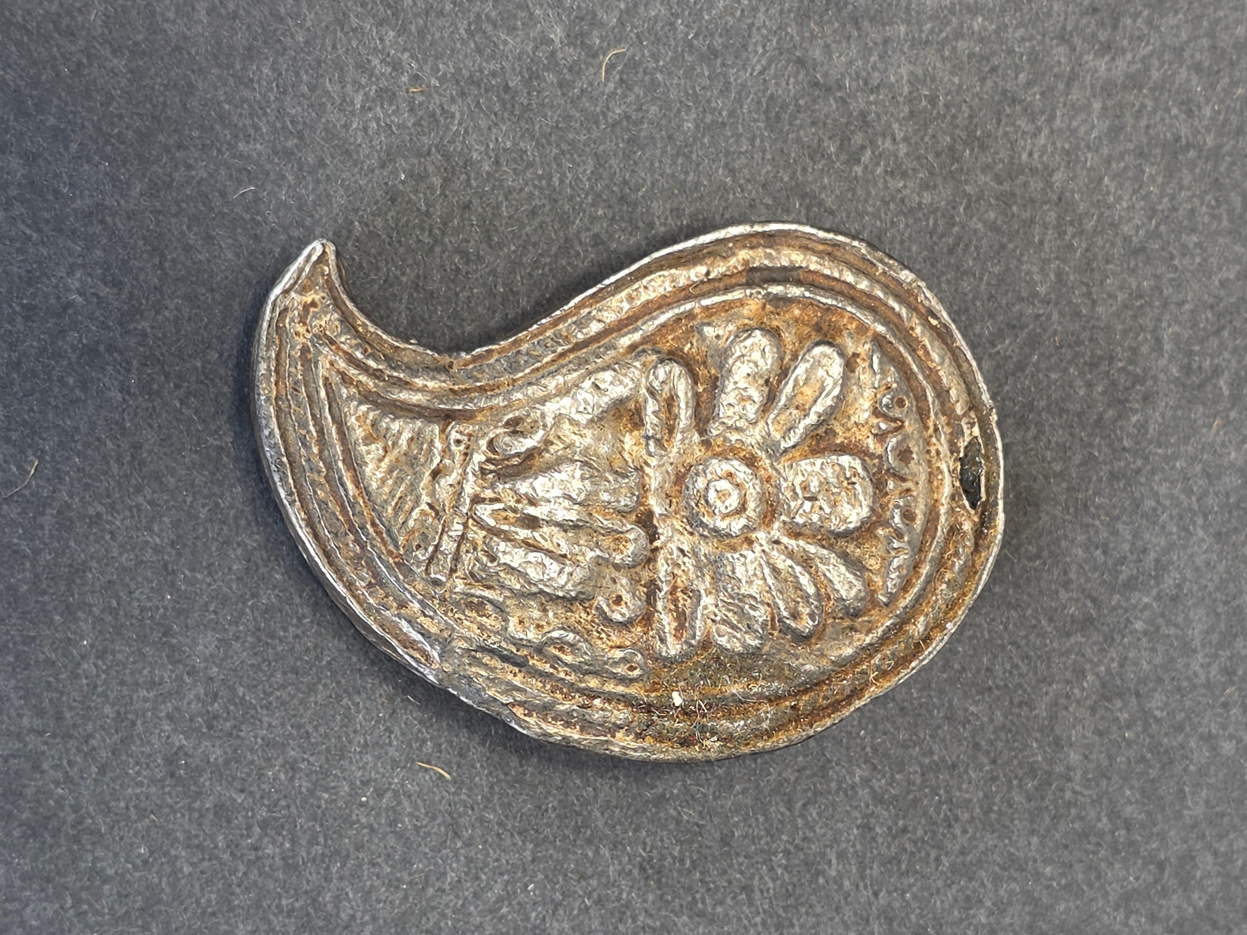 Antique Ottoman Kemer Silver Belt Buckle Pafta 2 Pieces Early 20th