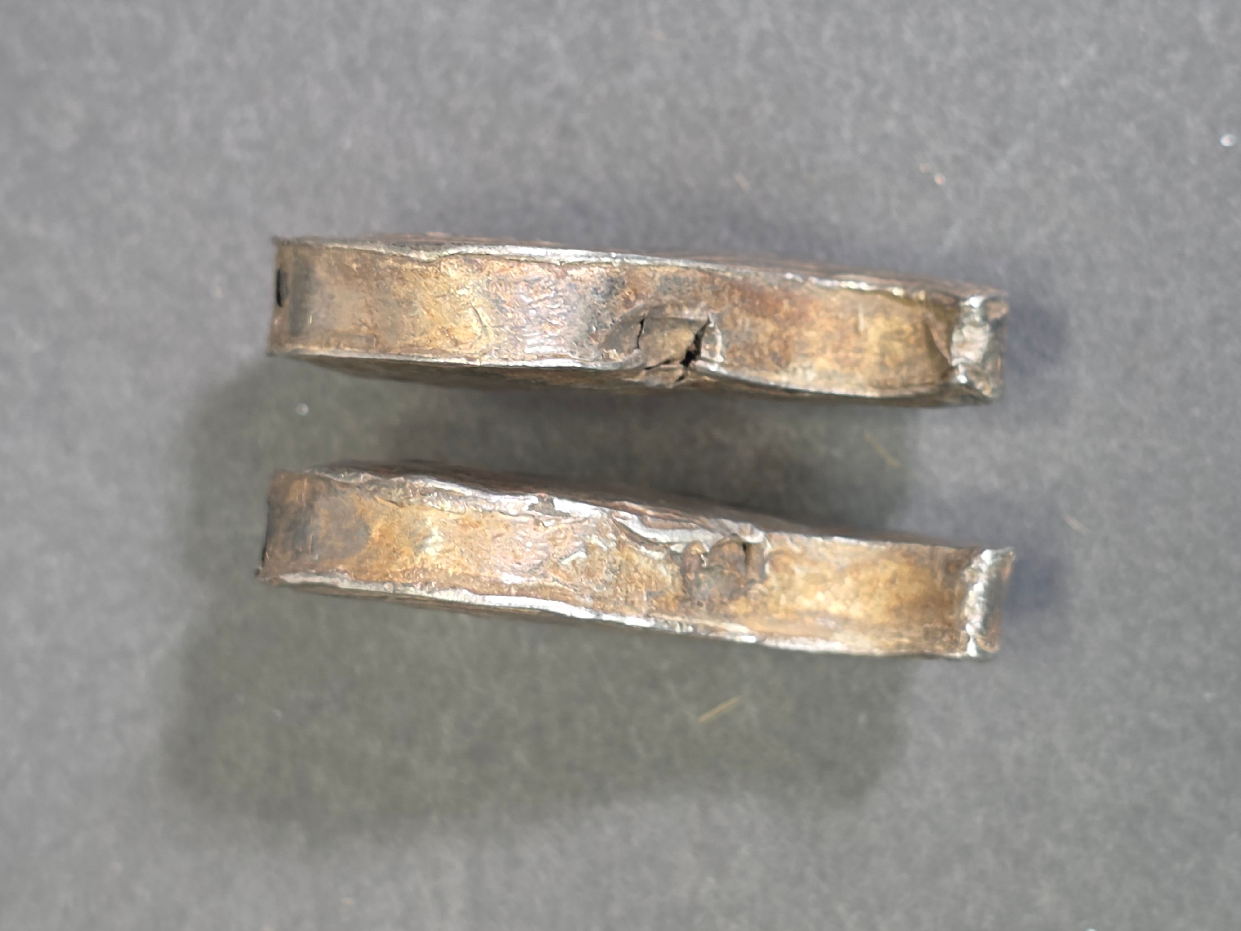 Antique Ottoman Kemer Silver Belt Buckle Pafta 2 Pieces Early 20th