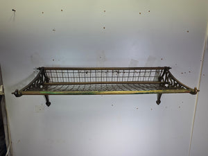 Antique Brass NSW Railway Train Luggage Hat Rack Vintage Industrial Wall Shelf