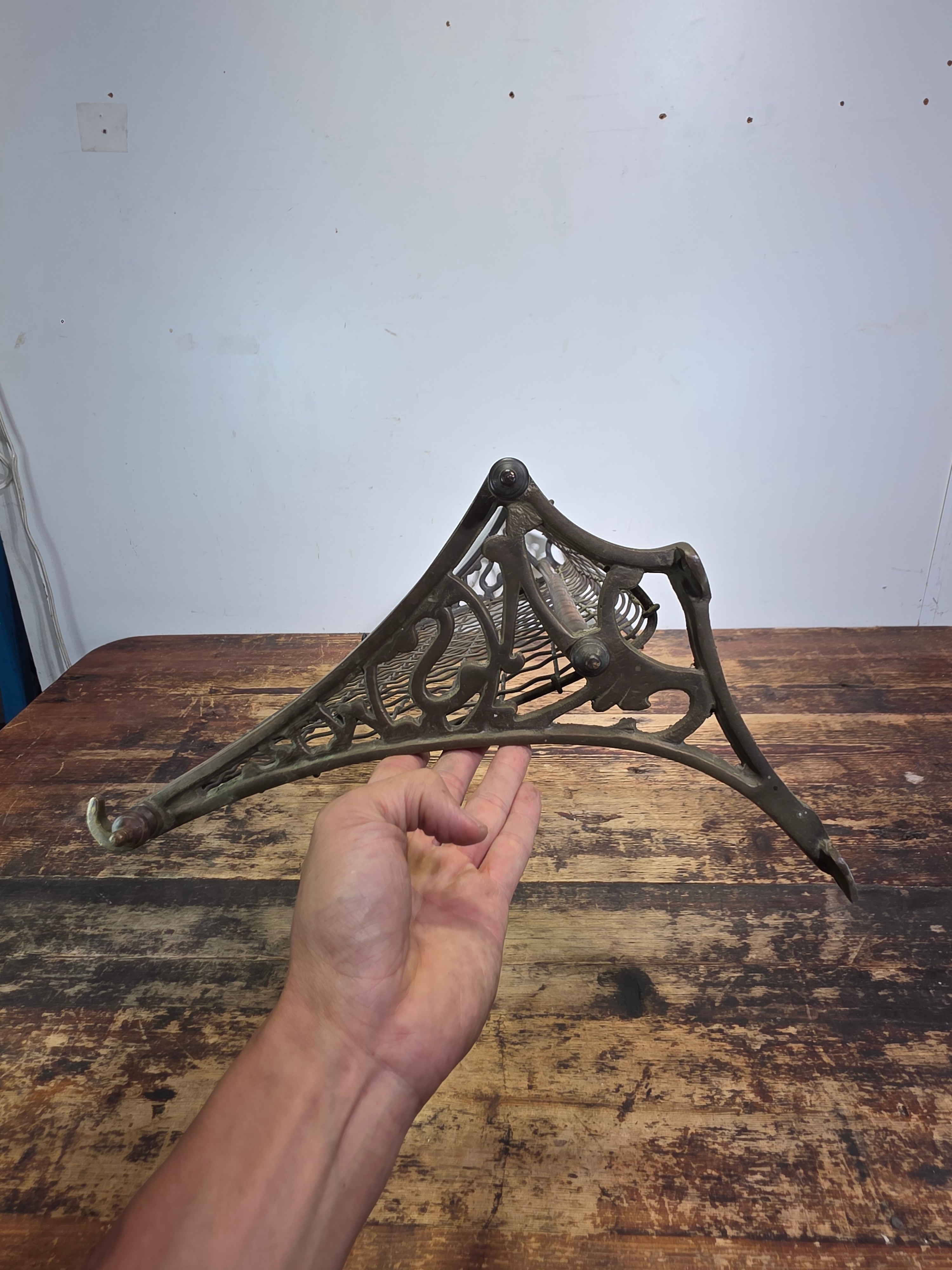 Antique Brass NSW Railway Train Luggage Hat Rack Vintage Industrial Wall Shelf