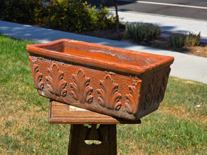 Vintage Vaserie Trevigiane Terracotta Planter Box Italian Acanthus Flower Pot 18"