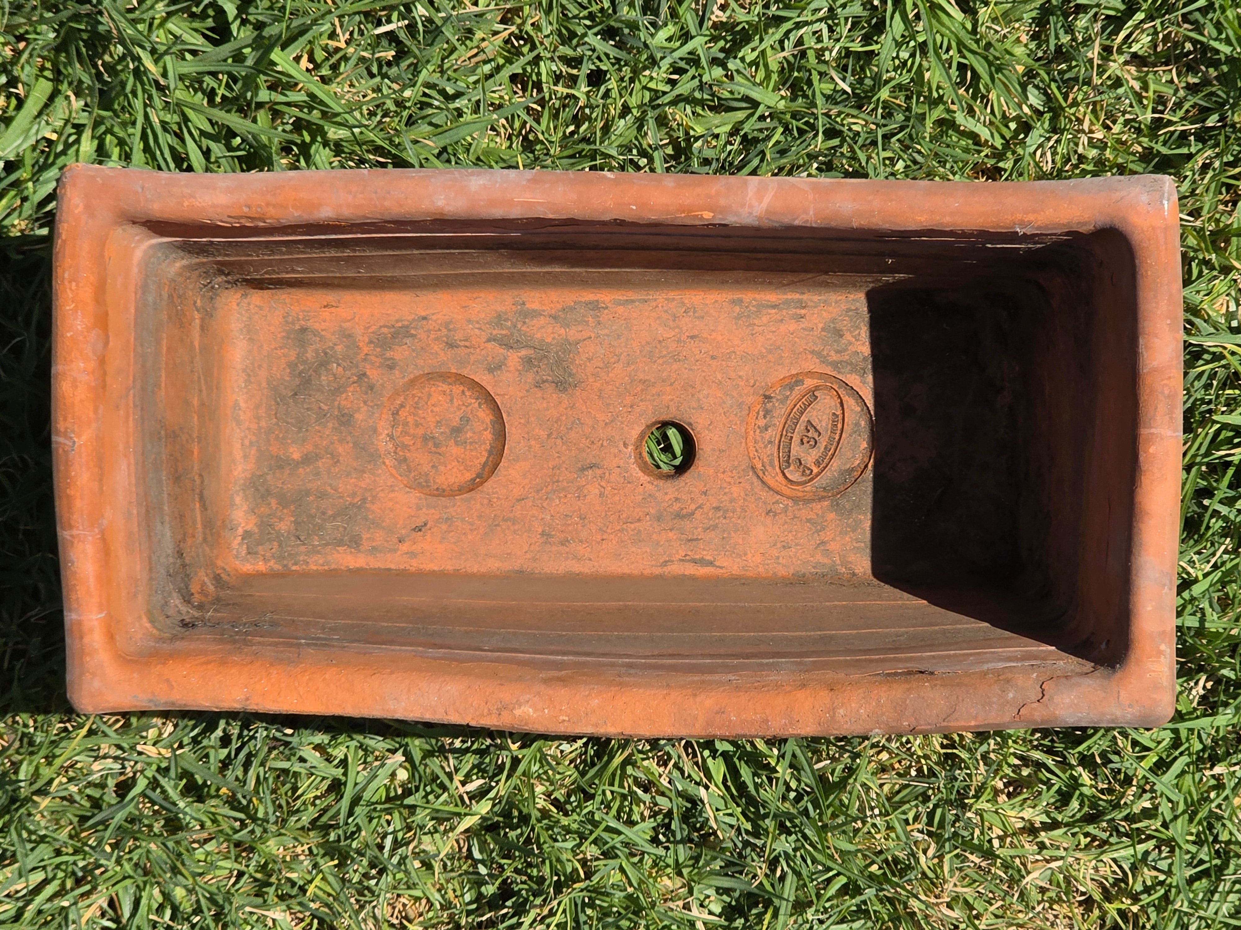 Vintage Vaserie Trevigiane 37 Terracotta Planter Italian Acanthus Box Pot 14"