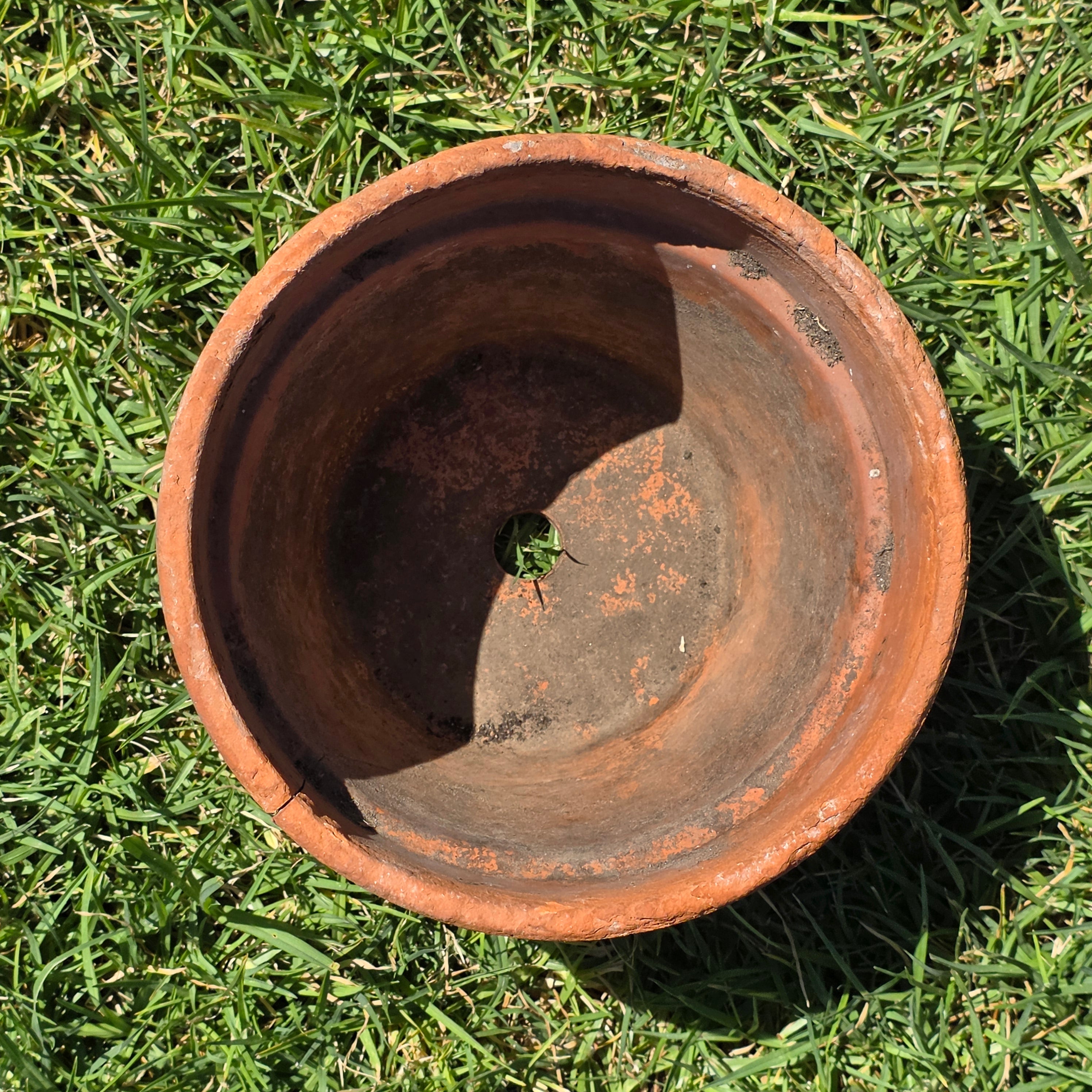 Vintage Terracotta Planter Pot Italy Vaserie Trevigiane Rustic Weathered Cracked