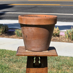 Vintage Italian Terracotta Plant Pot 10" Standard Clay Planter Garden Patina
