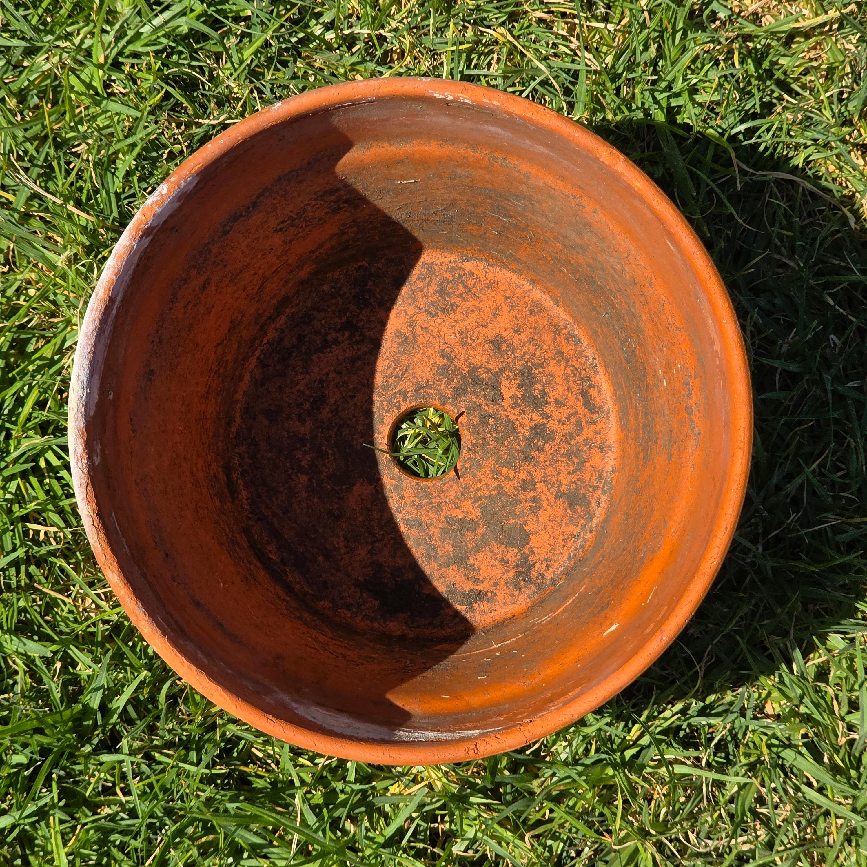 Vintage Terracotta Planter Clay Pot Standard Rim Aged Patina Garden Rustic 9.75"