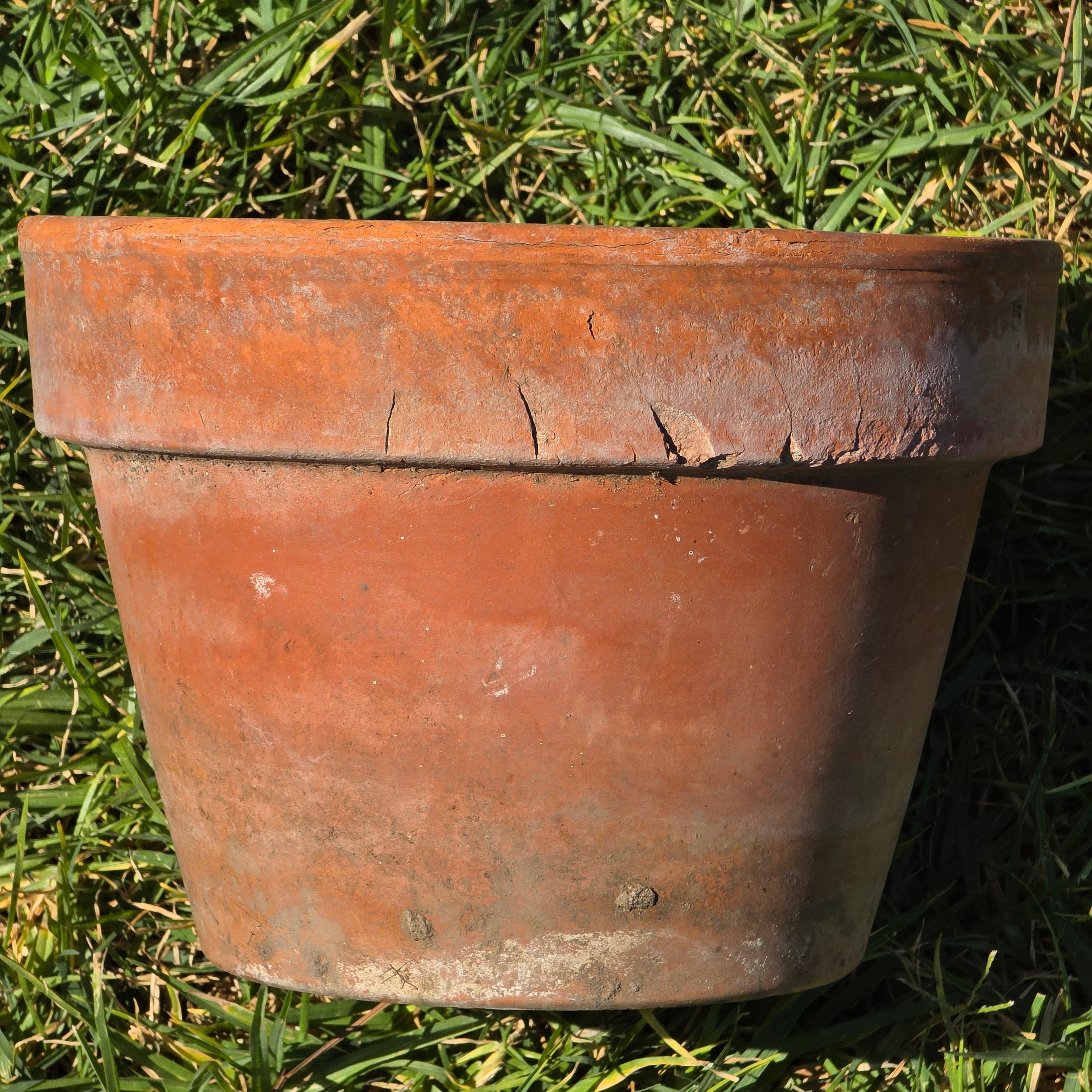 Vintage Vaserie Trevigiane Terracotta Planter 8.5" Italy Clay Pot Garden Patina