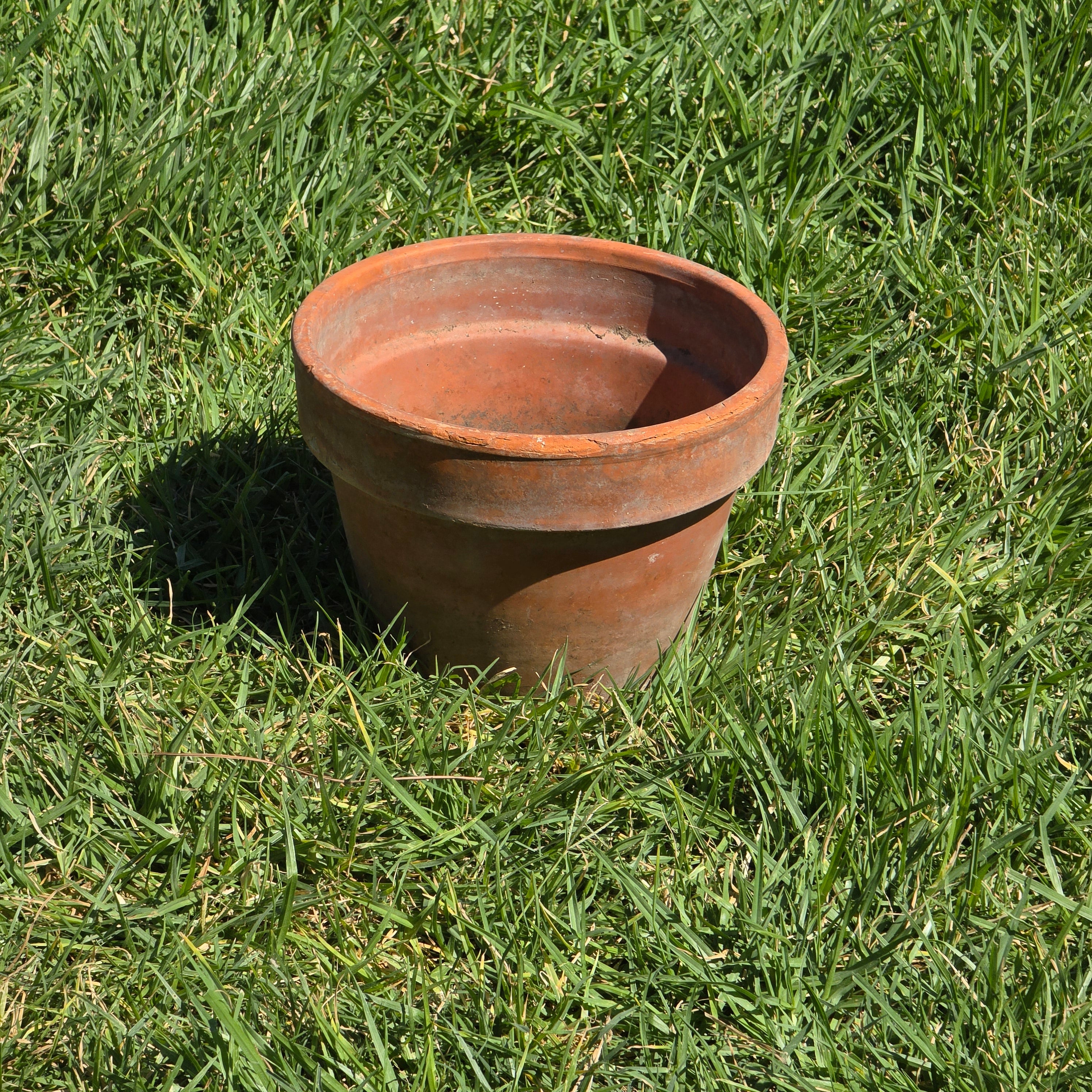 Vintage Vaserie Trevigiane Terracotta Planter 8.5" Italy Clay Pot Garden Patina