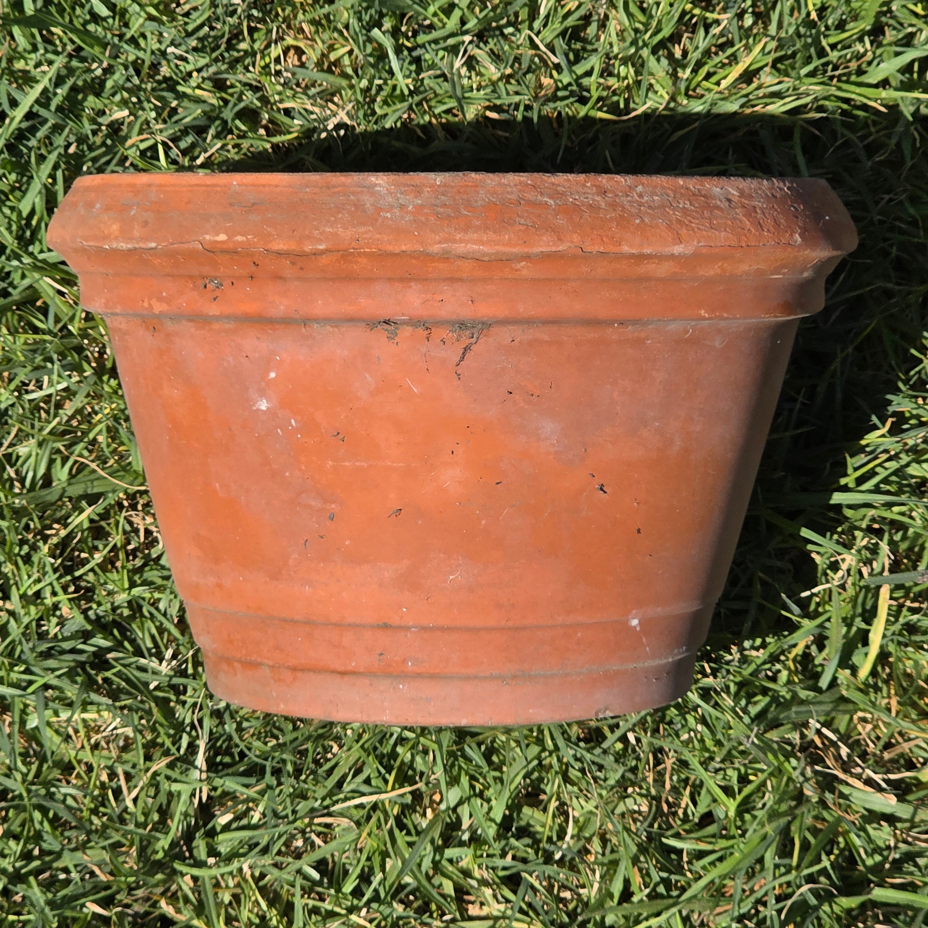 Vintage Vaserie Trevigiane Terracotta Planter Pot Italy 10" Clay Garden Flower