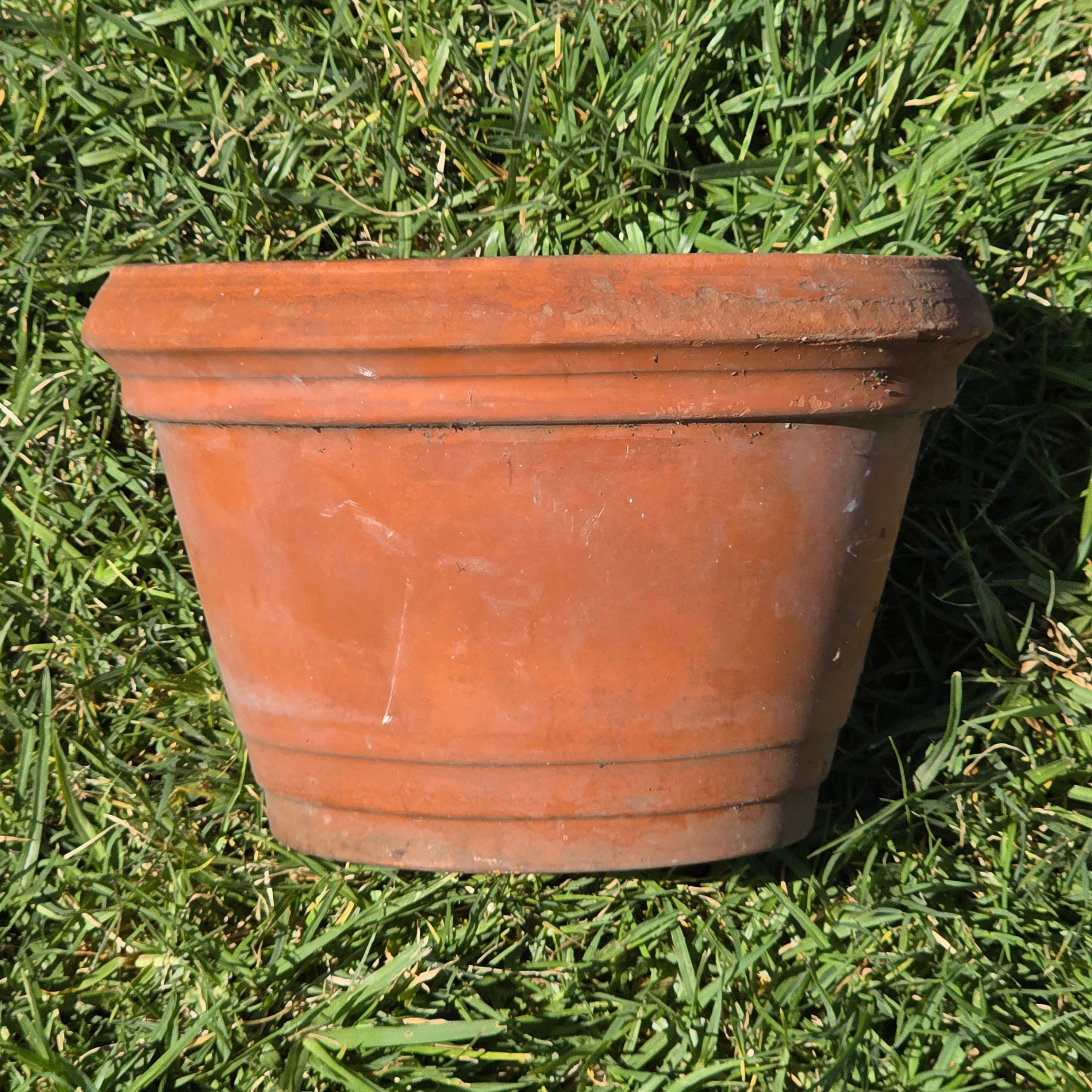Vintage Vaserie Trevigiane Terracotta Planter Pot Italy 10" Clay Garden Flower