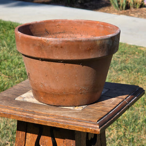 Vintage Terracotta Planter Clay Flower Pot Garden Patina Italy Style 8.5"