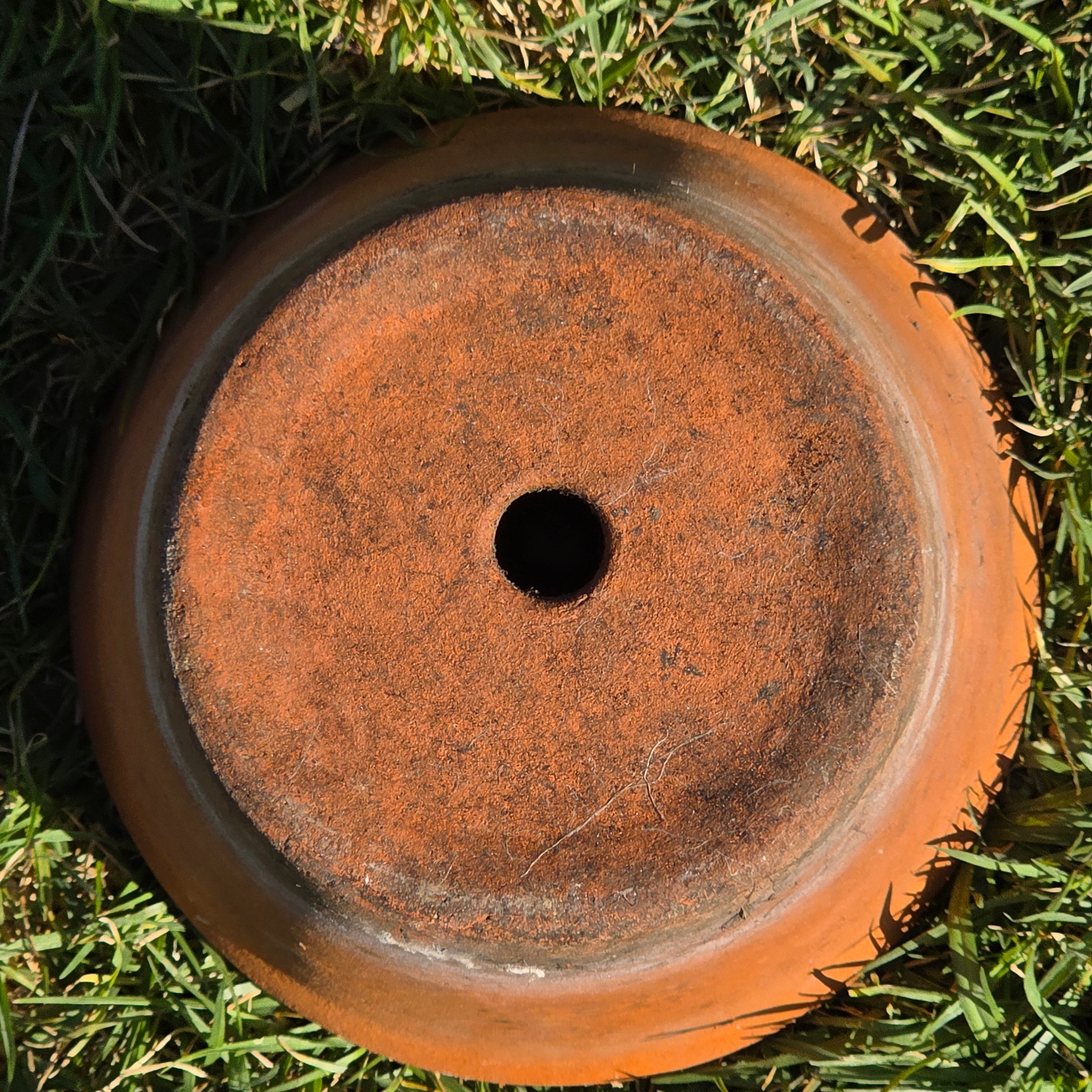 Vintage Terracotta Plant Pot 8.5" Rustic Clay Planter Aged Patina Flower Garden