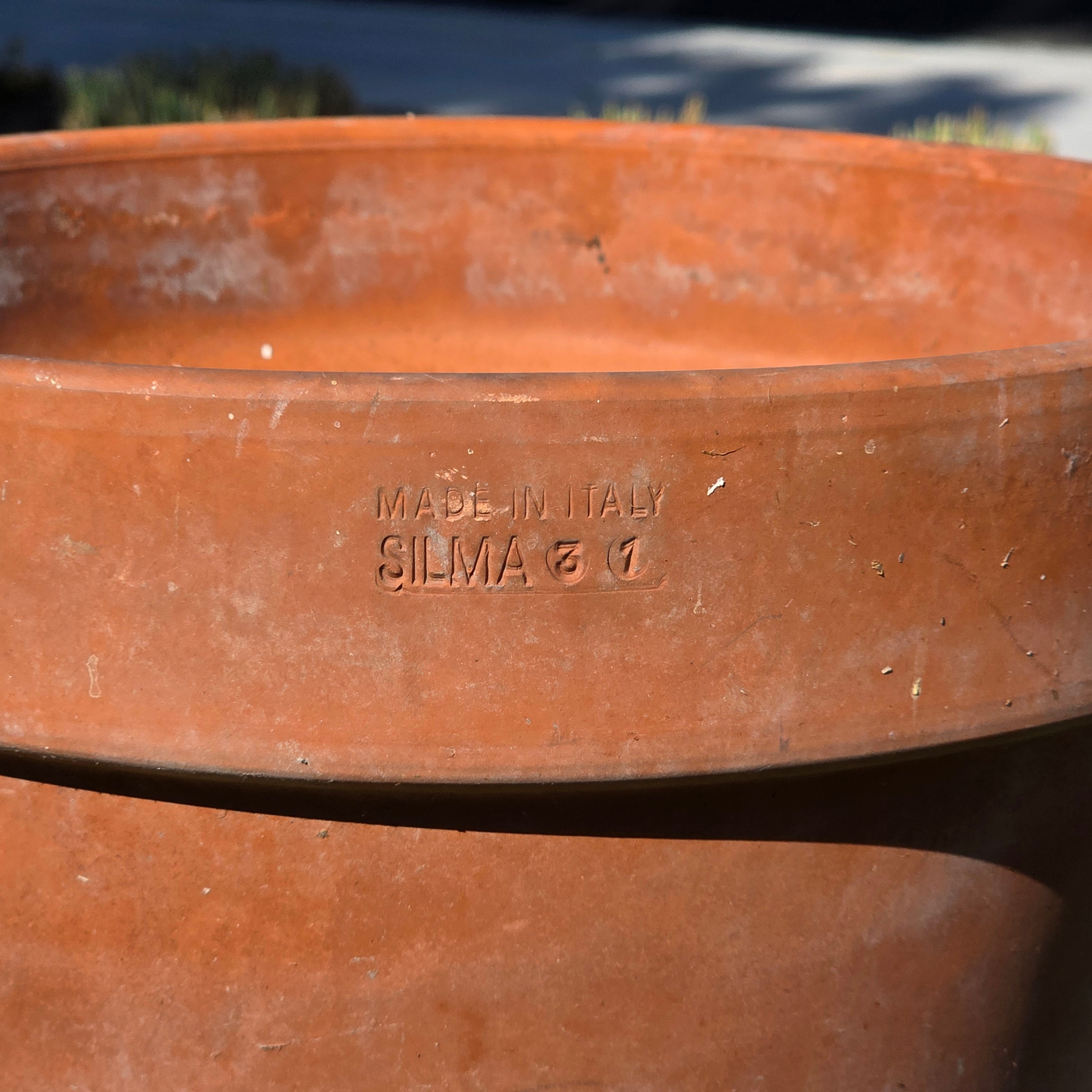 Vintage SILMA Italy Terracotta Planter Pot Large Clay Flower Terrine Garden 12"