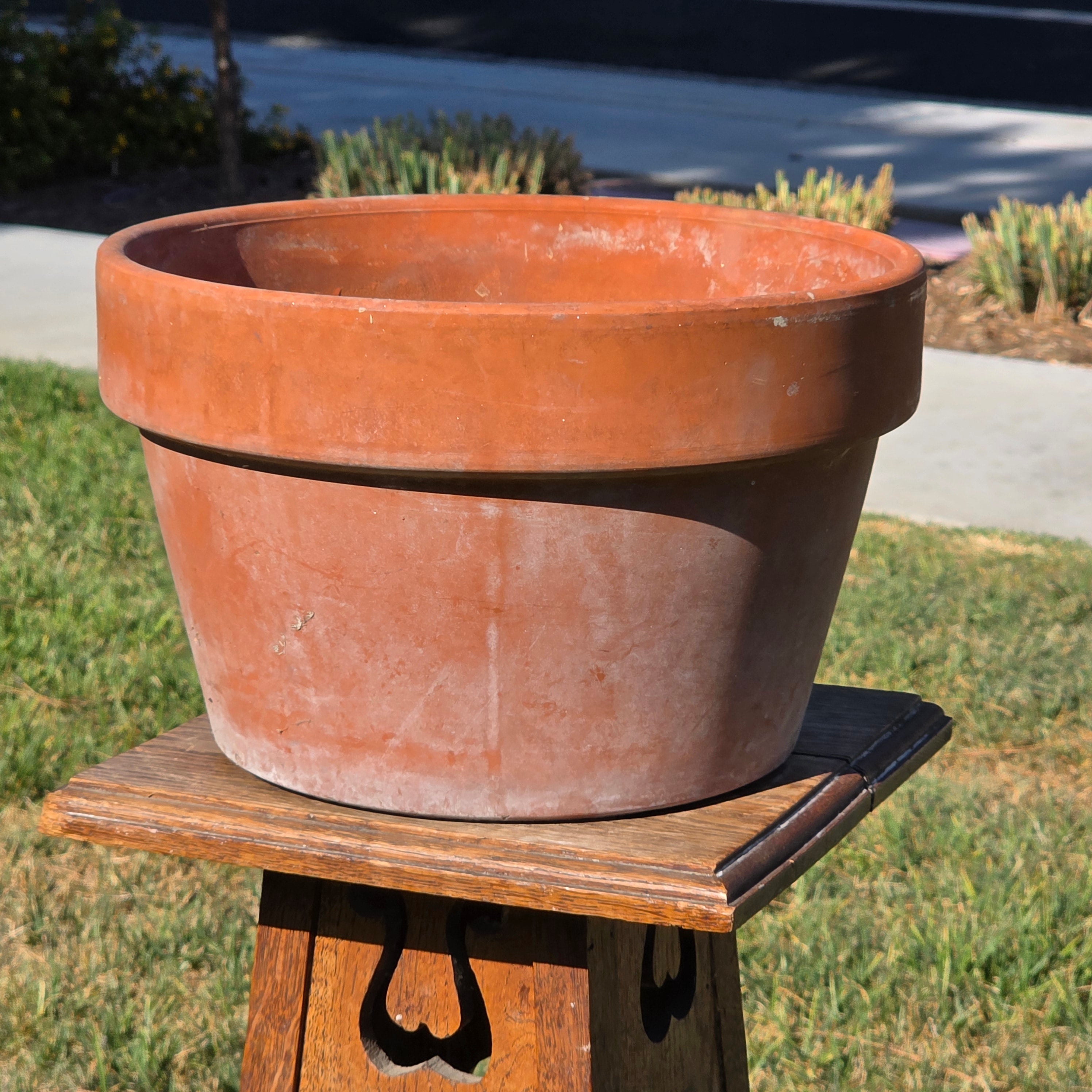 Vintage SILMA Italy Terracotta Planter Pot Large Clay Flower Terrine Garden 12"