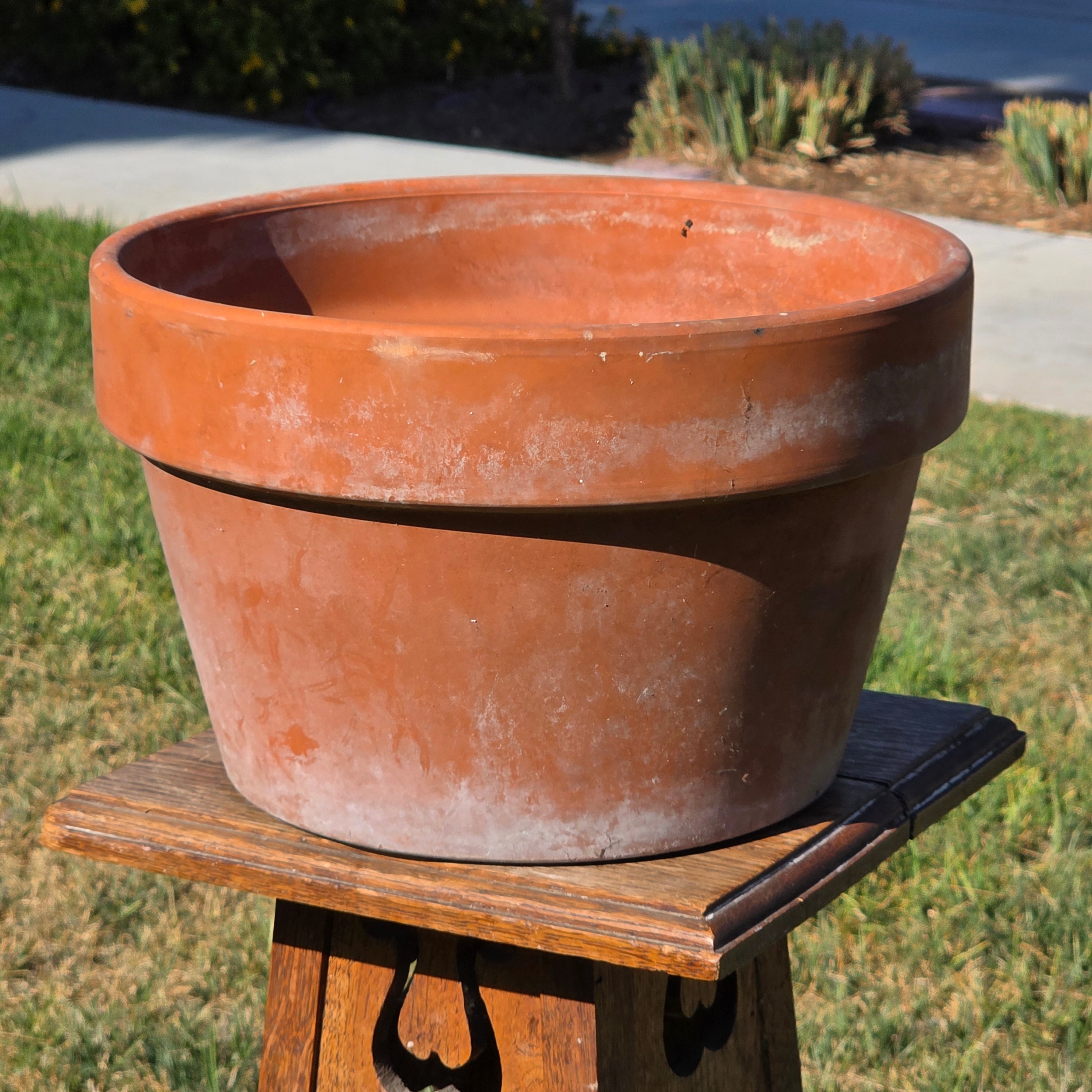Vintage SILMA Italy Terracotta Planter Pot Large Clay Flower Terrine Garden 12"