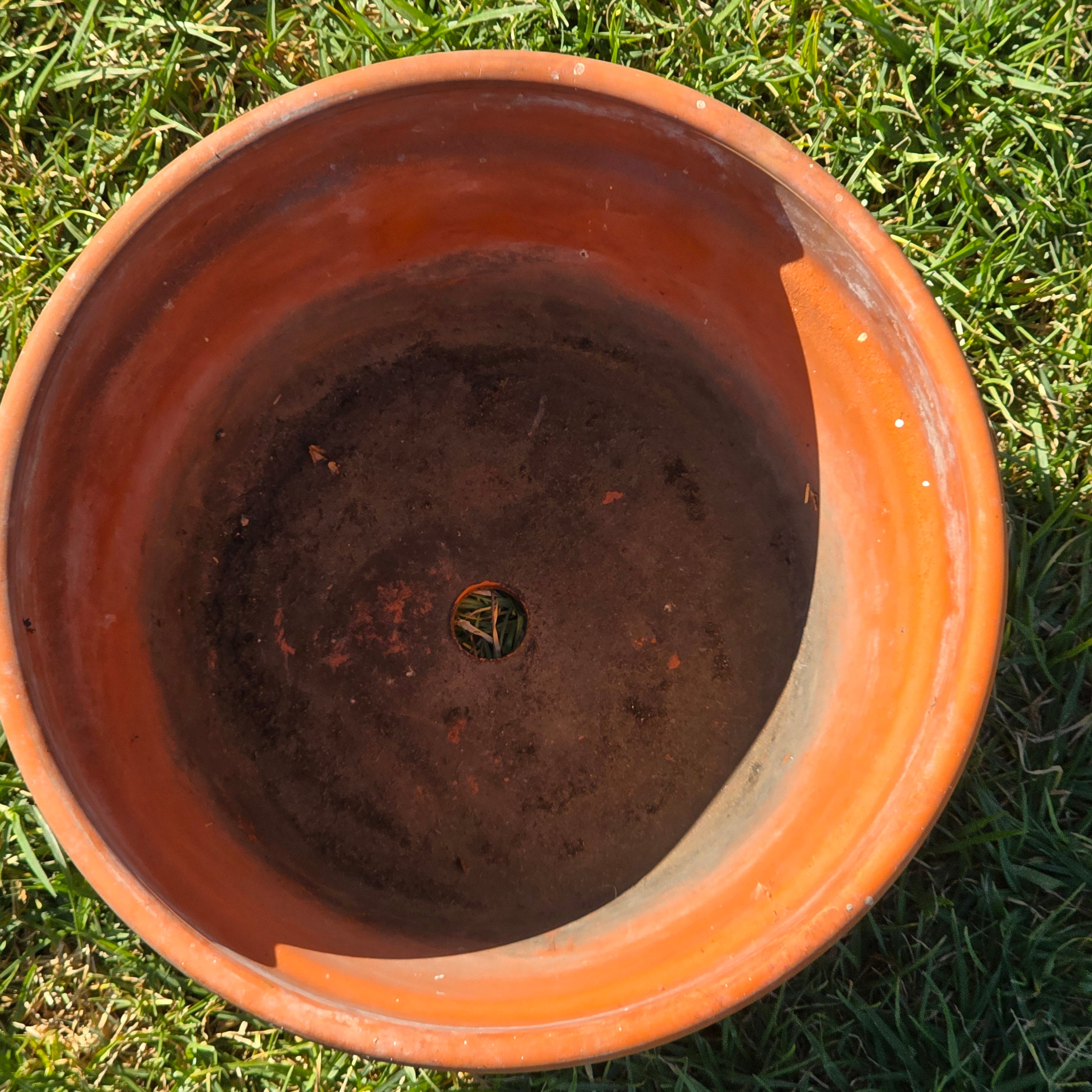 Vintage SILMA Italy Terracotta Planter Pot Large Clay Flower Terrine Garden 12"