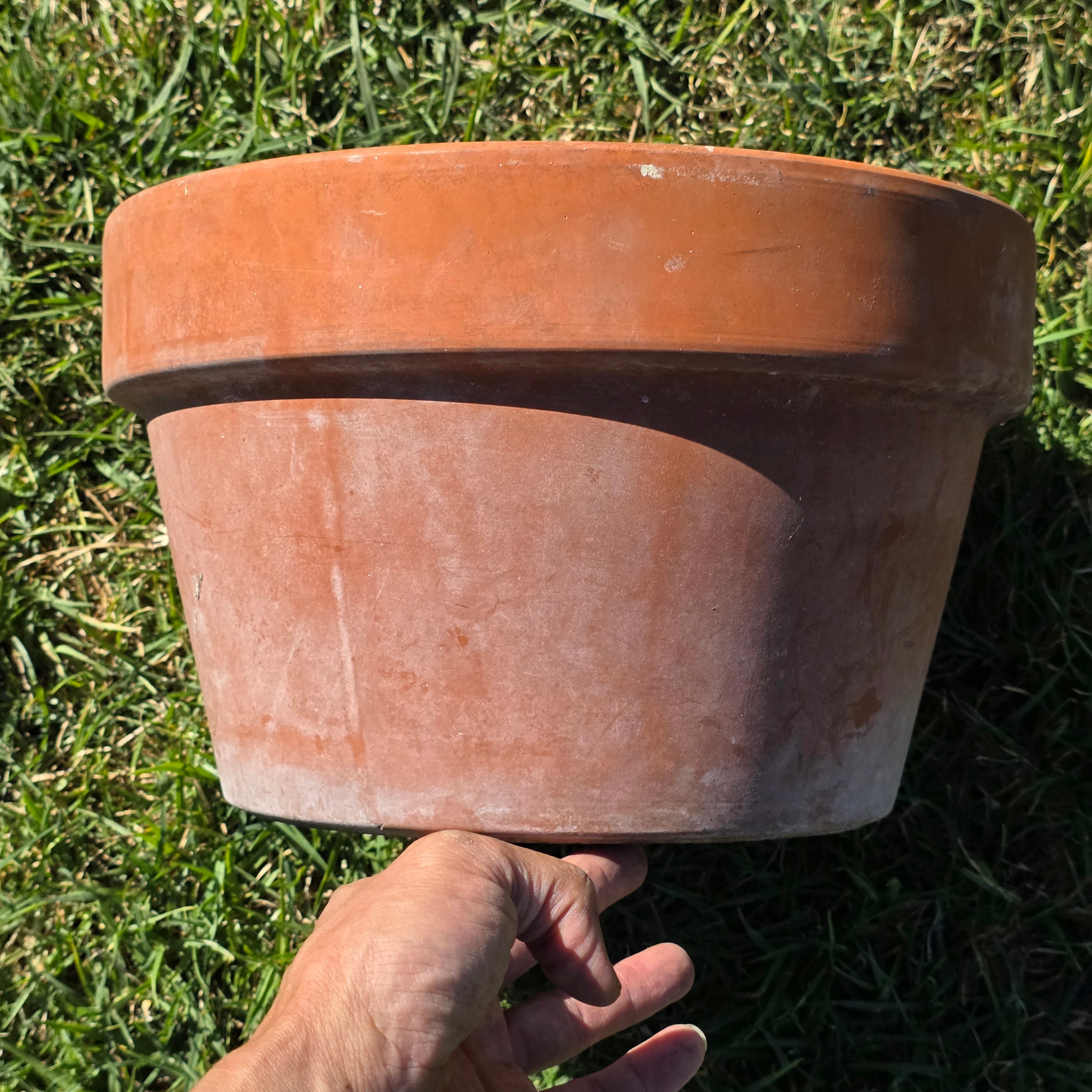 Vintage SILMA Italy Terracotta Planter Pot Large Clay Flower Terrine Garden 12"