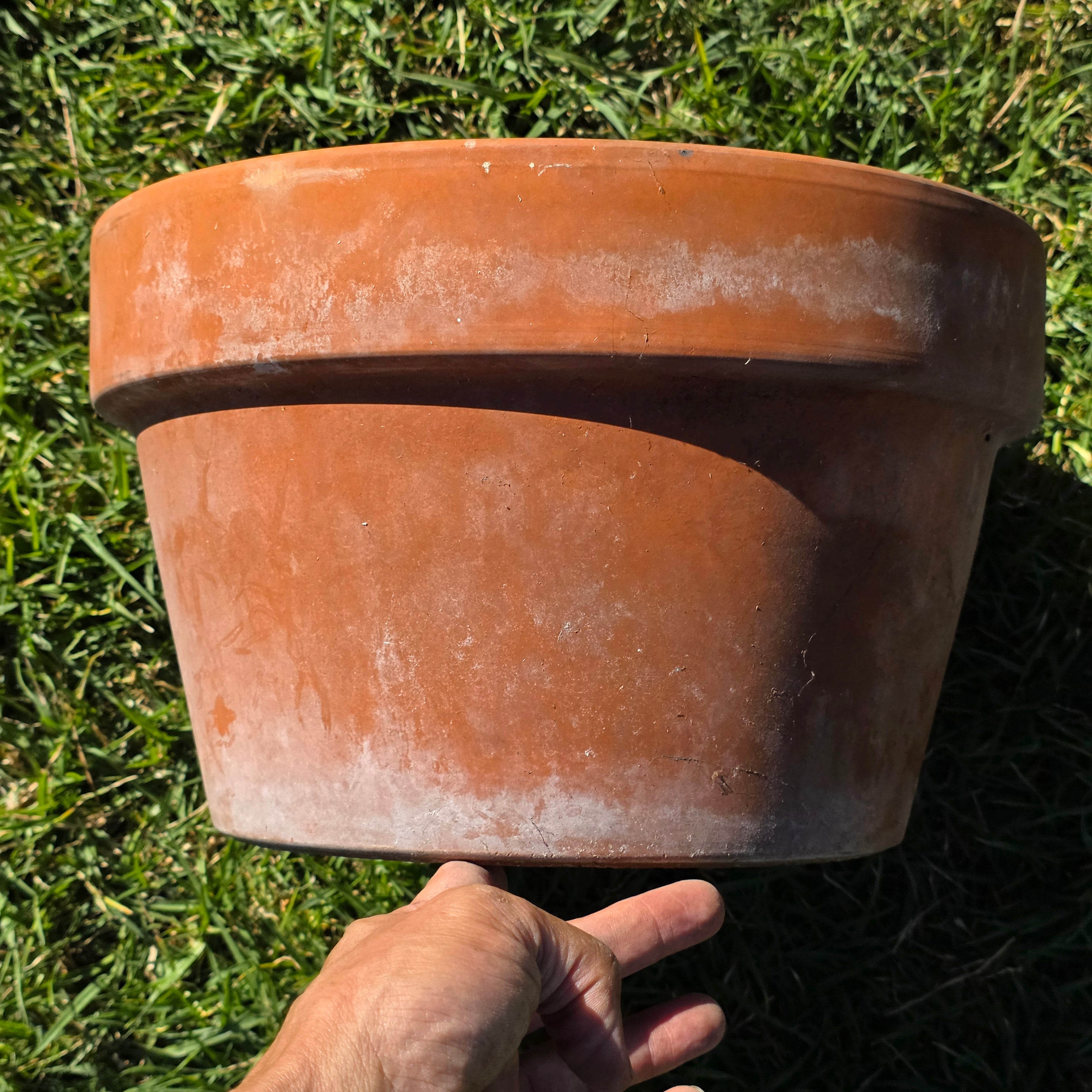 Vintage SILMA Italy Terracotta Planter Pot Large Clay Flower Terrine Garden 12"