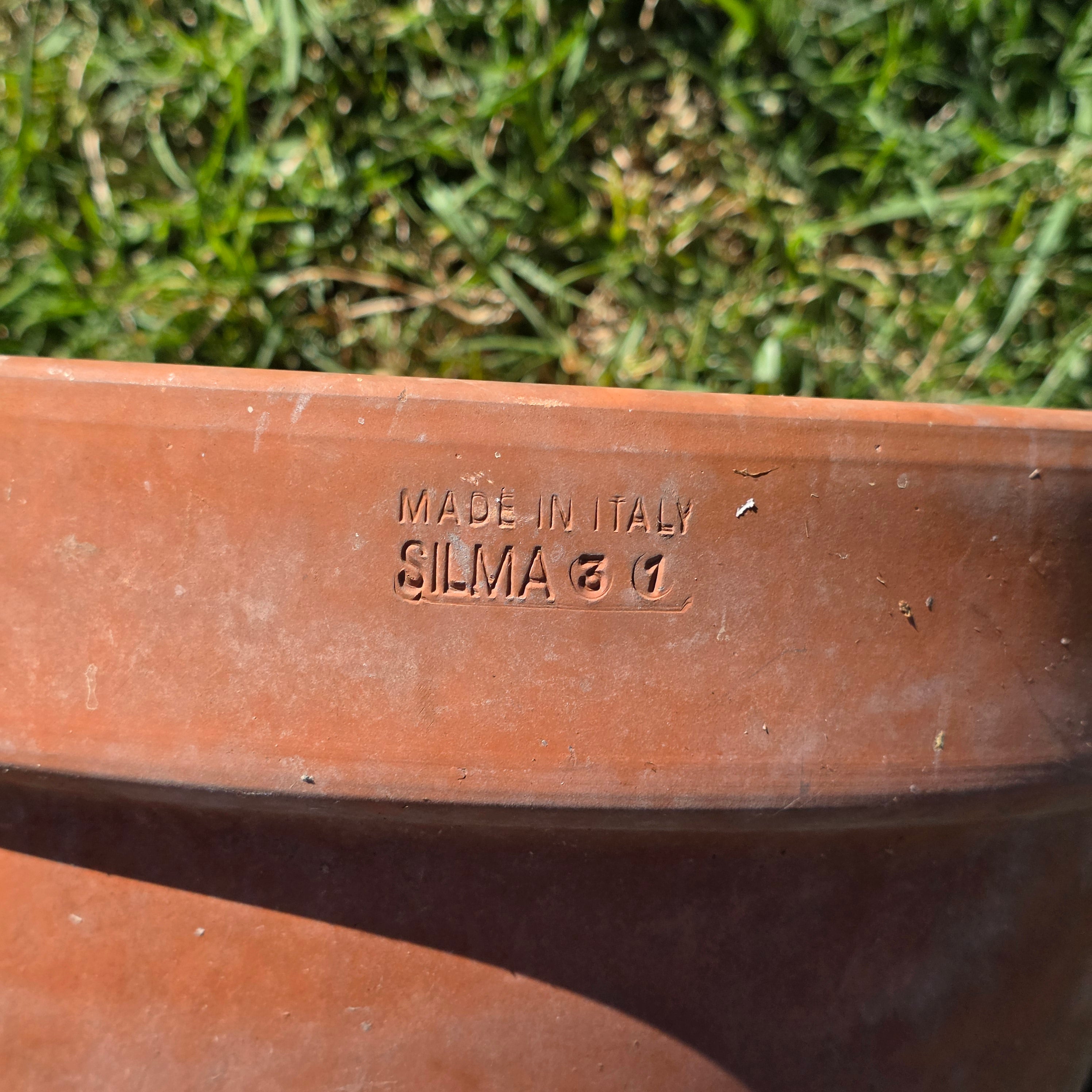 Vintage SILMA Italy Terracotta Planter Pot Large Clay Flower Terrine Garden 12"