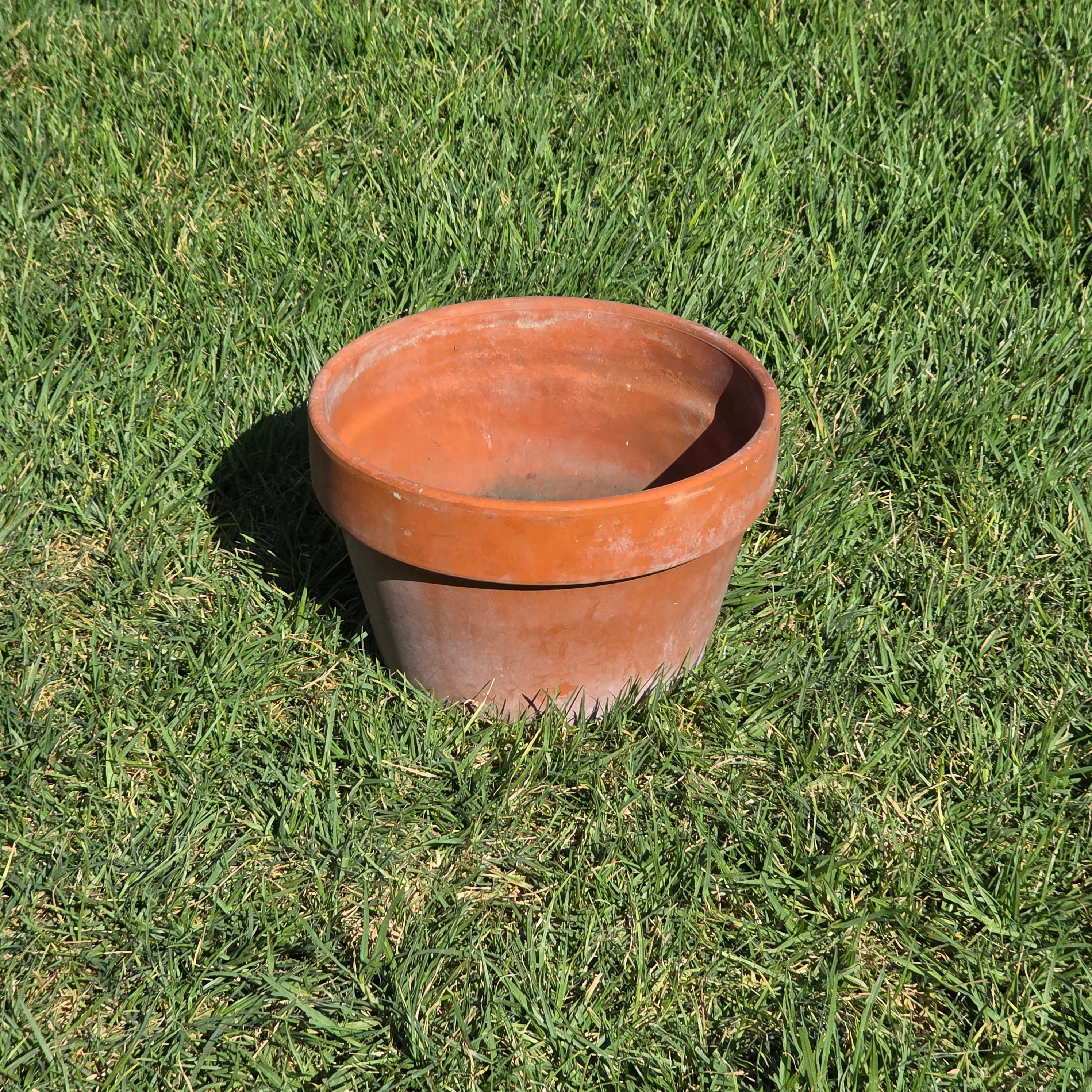 Vintage SILMA Italy Terracotta Planter Pot Large Clay Flower Terrine Garden 12"