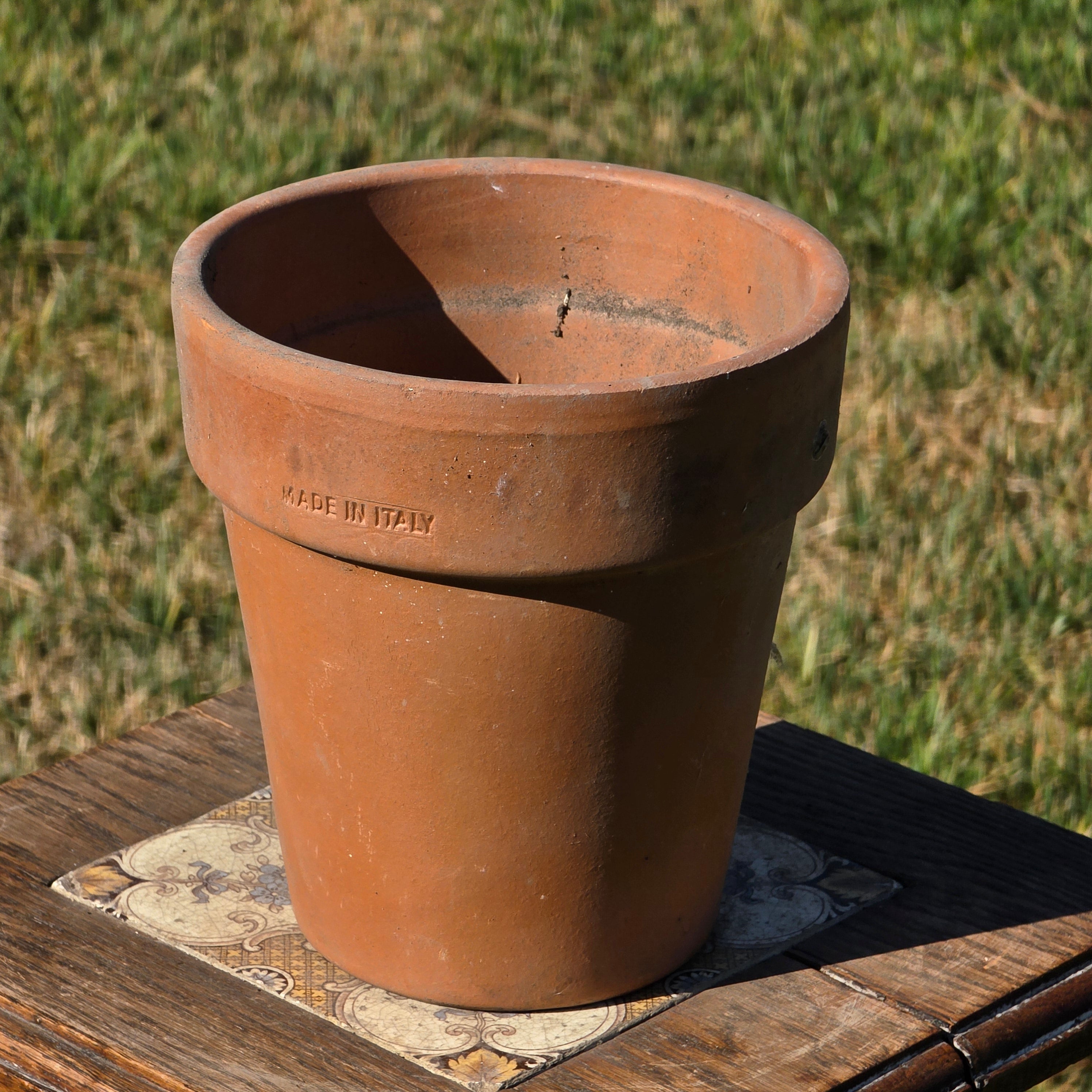 Vintage Made in Italy Terracotta Planter 6.25" Clay Flower Pot Rustic Tuscan
