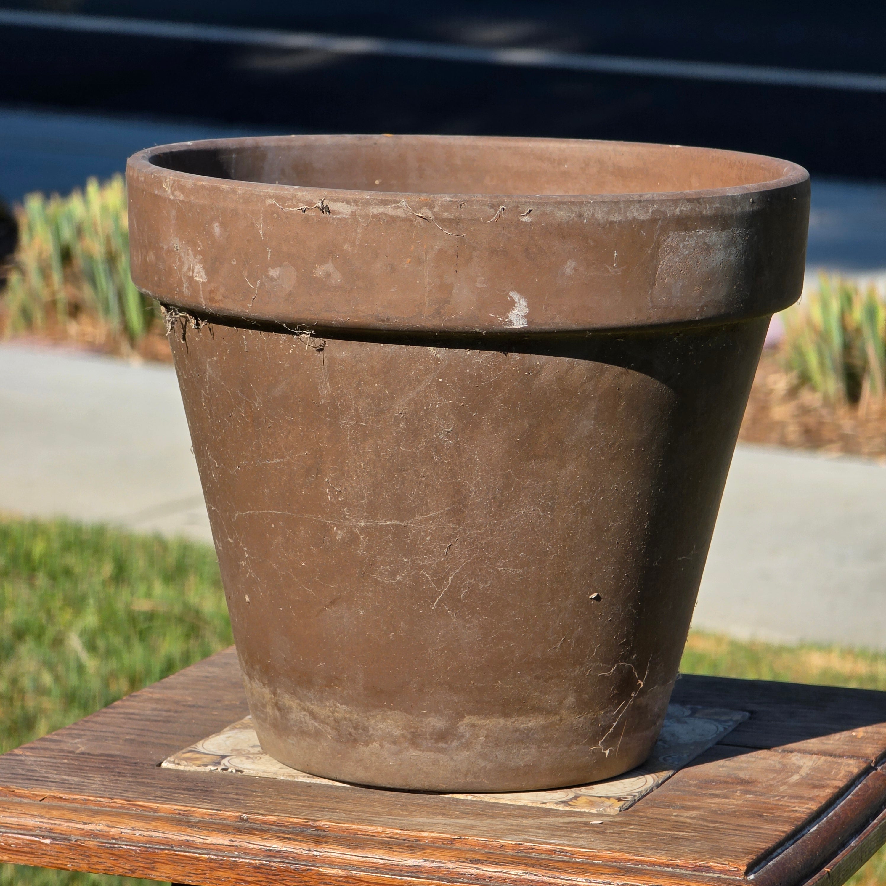 Vintage Terracotta Planter Pot Brown Clay Flower Garden Standard Rim 8.5"