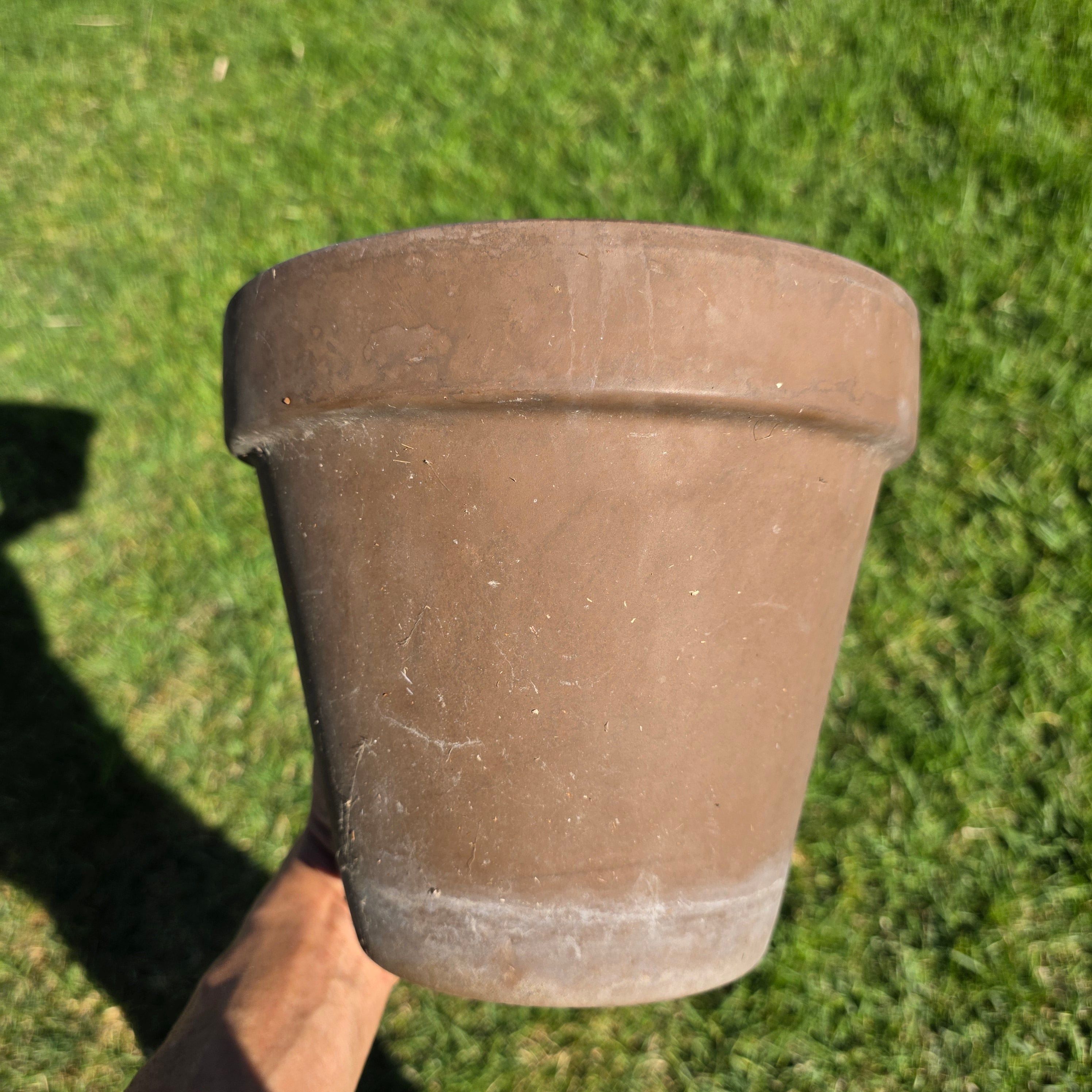Vintage Terracotta Planter Pot Brown Clay Flower Garden Standard Rim 8.5"