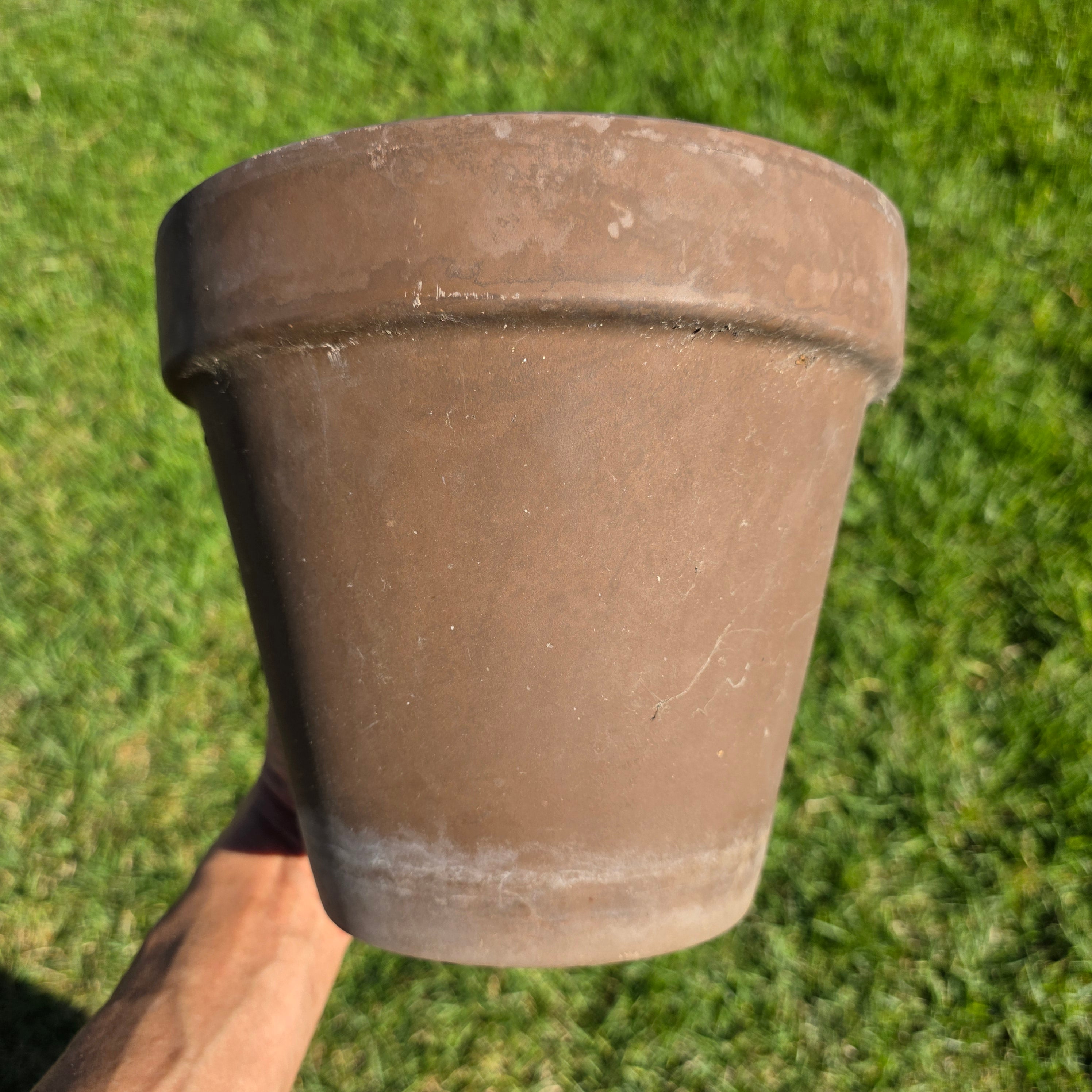 Vintage Terracotta Planter Pot Brown Clay Flower Garden Standard Rim 8.5"