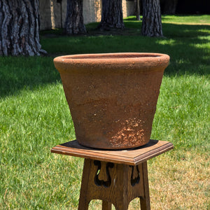 Vintage Terracotta Planter Pot Rustic Clay Garden Tuscan Wabi Sabi Flower 13.5"