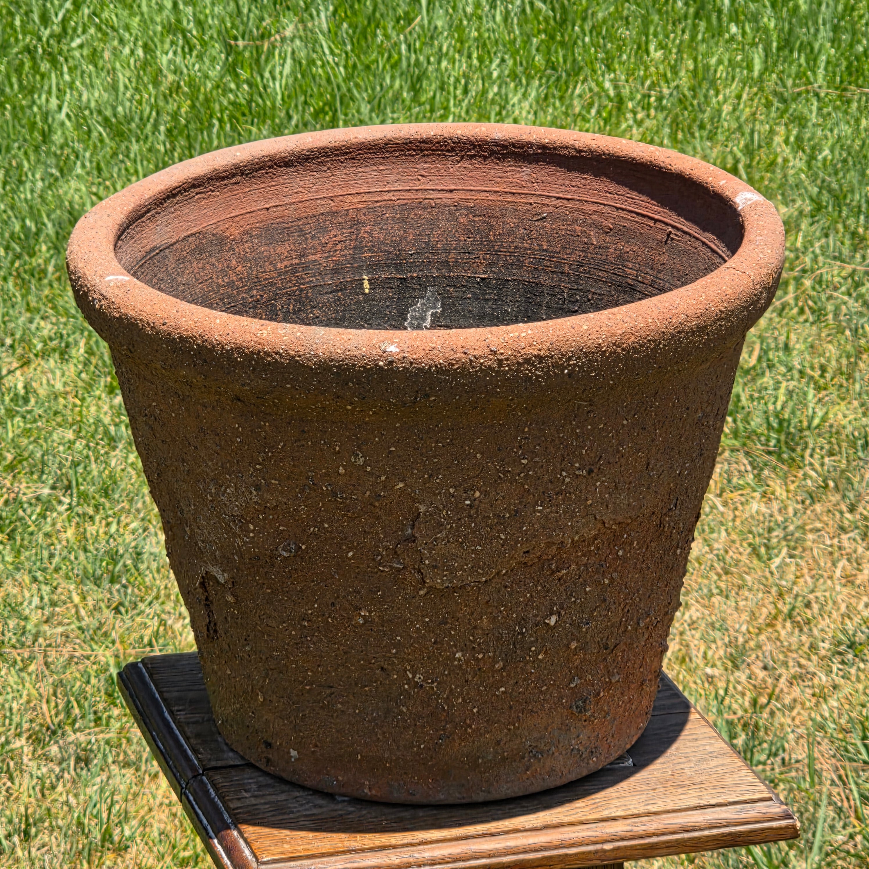 Vintage Terracotta Planter Pot Rustic Clay Garden Tuscan Wabi Sabi Flower 13.5"