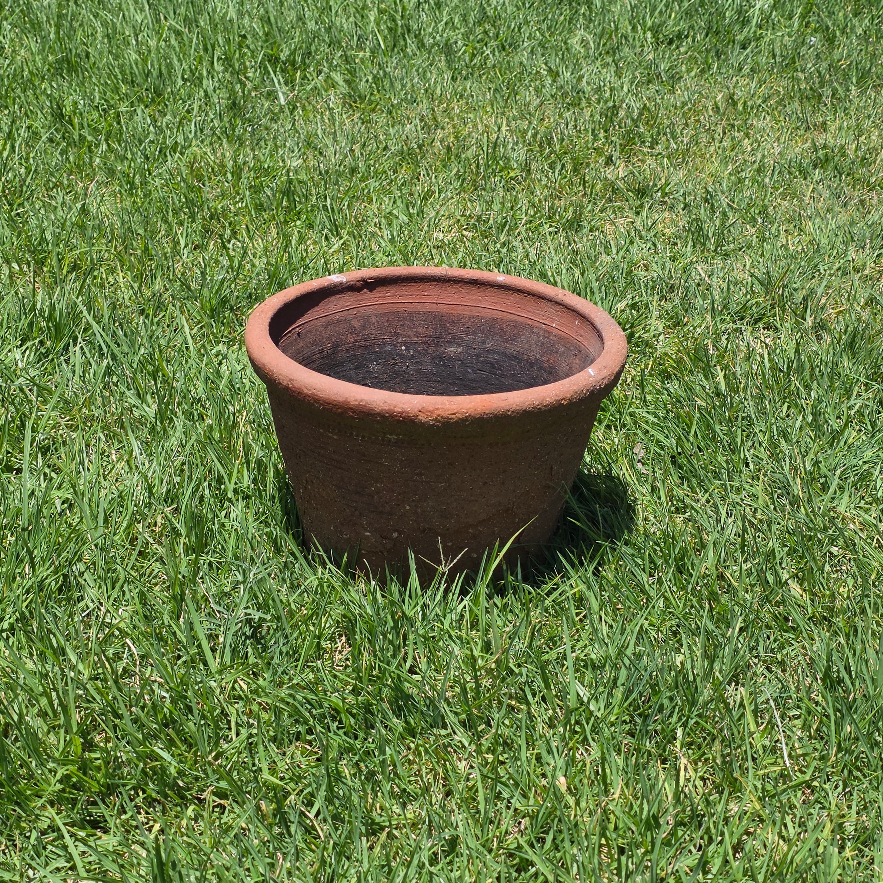 Vintage Terracotta Planter Pot Rustic Clay Garden Tuscan Wabi Sabi Flower 13.5"