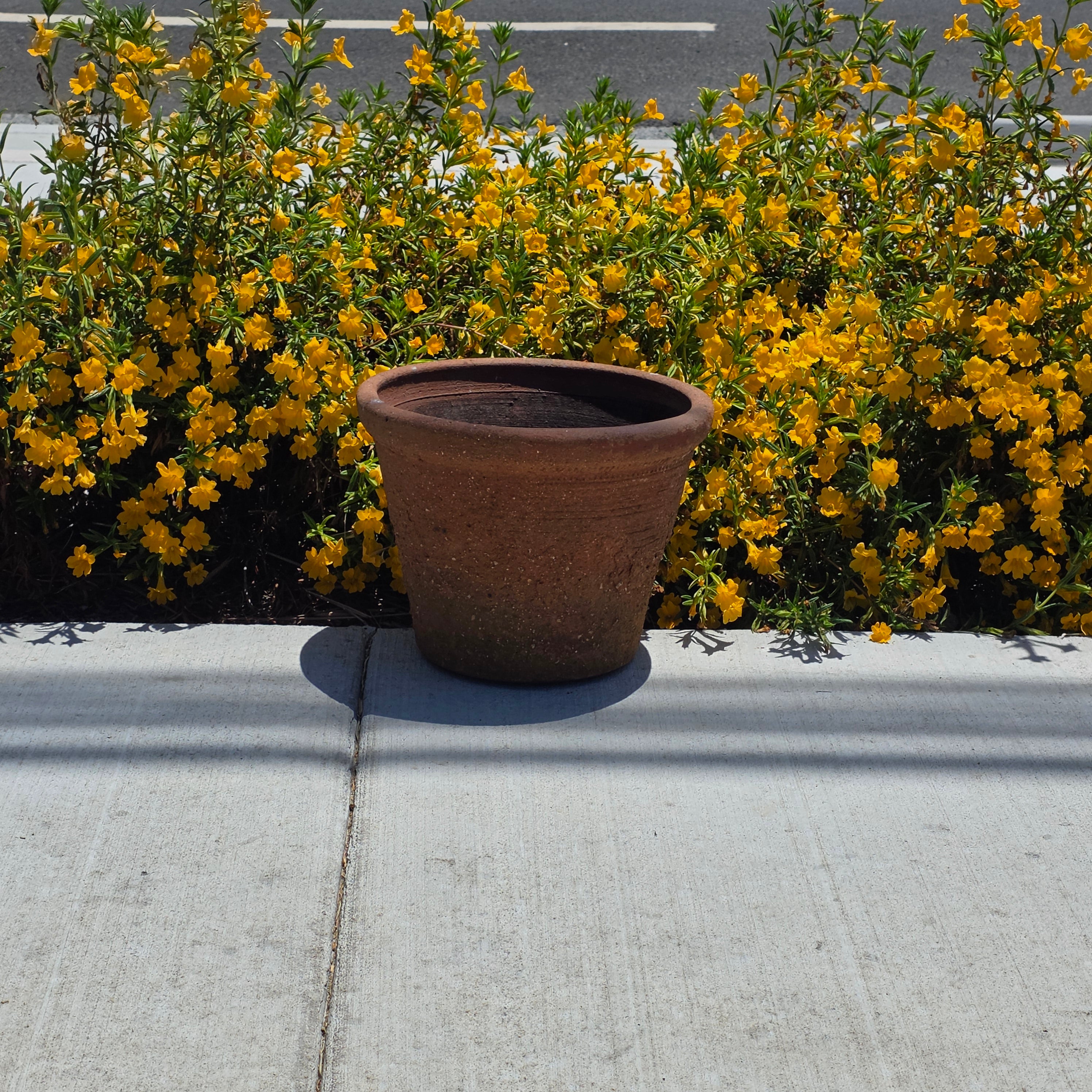 Vintage Terracotta Planter Pot Rustic Clay Garden Tuscan Wabi Sabi Flower 13.5"