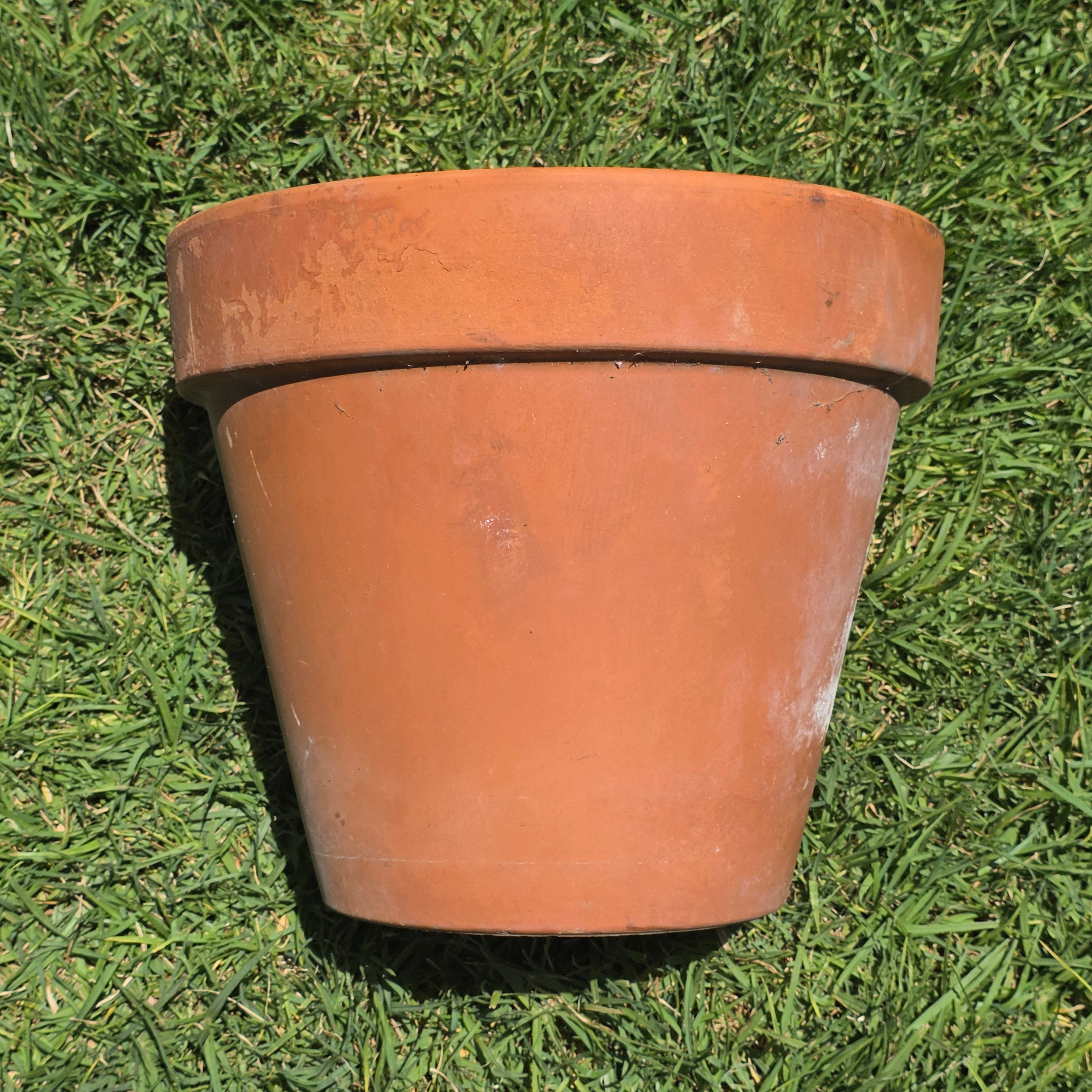 Vintage Italian Vaserie Trevigiane Banded Terracotta Planter Pot 14.5" Garden