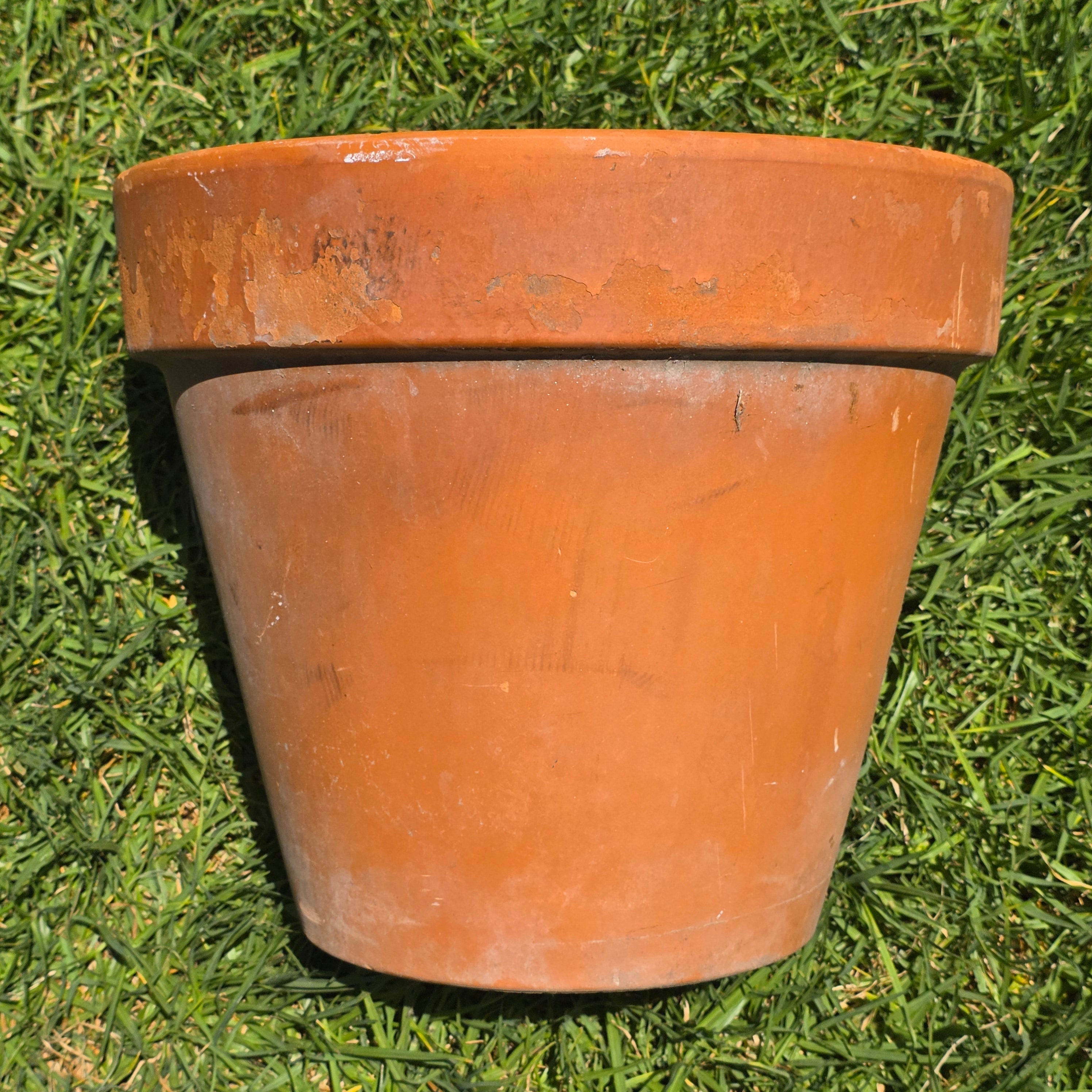 Vintage Italian Vaserie Trevigiane Banded Terracotta Planter Pot 14.5" Garden