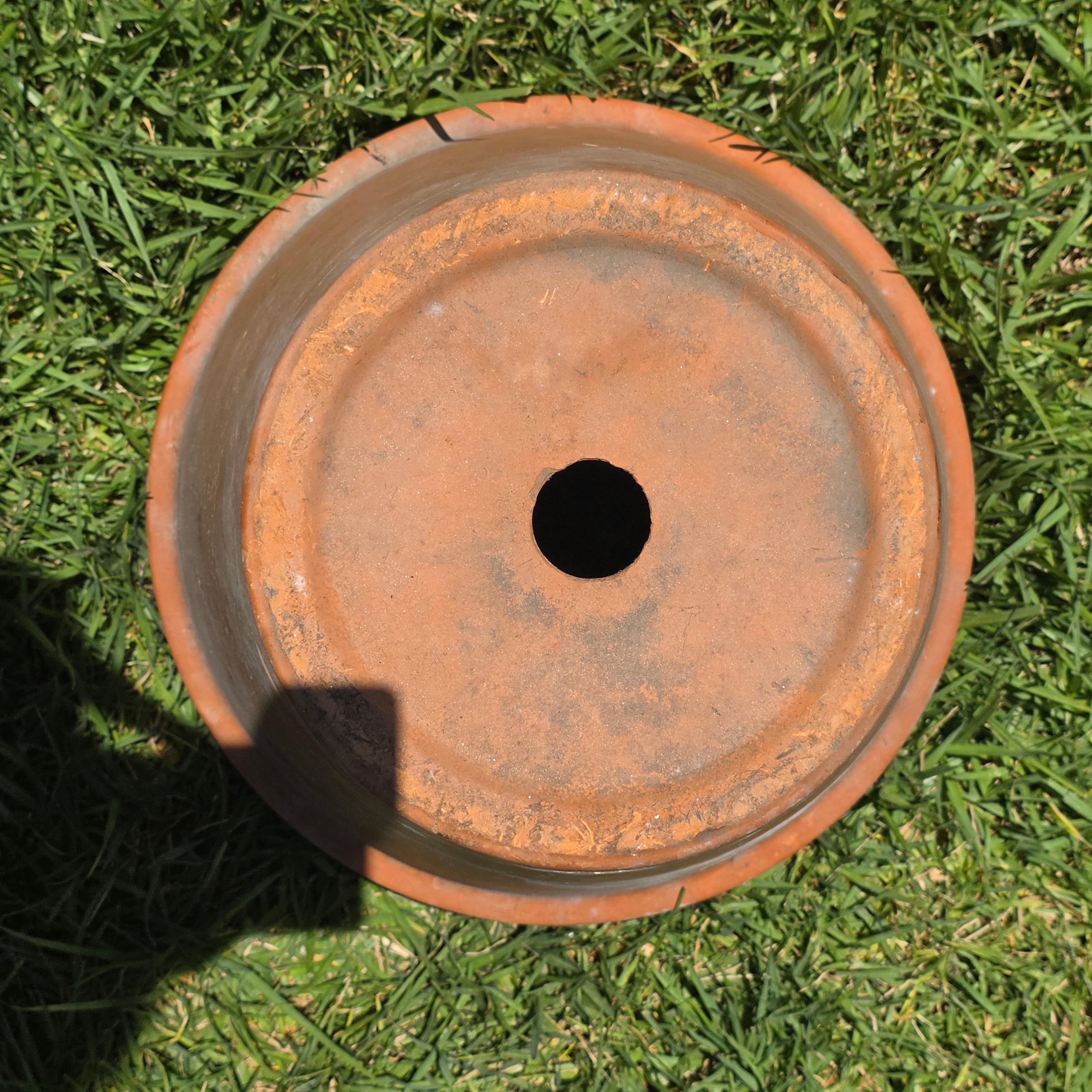 Vintage Italian Vaserie Trevigiane Banded Terracotta Planter Pot 14.5" Garden