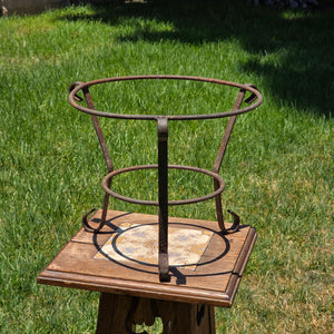 Vintage Wrought Iron Plant Stand Metal Pot Holder Rack Rustic Garden Patio 12"