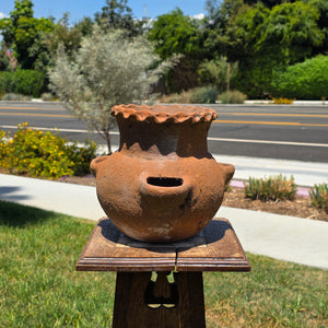 Vintage Terracotta Hanging Strawberry Planter Herb Pot 3 Pocket Rustic Clay