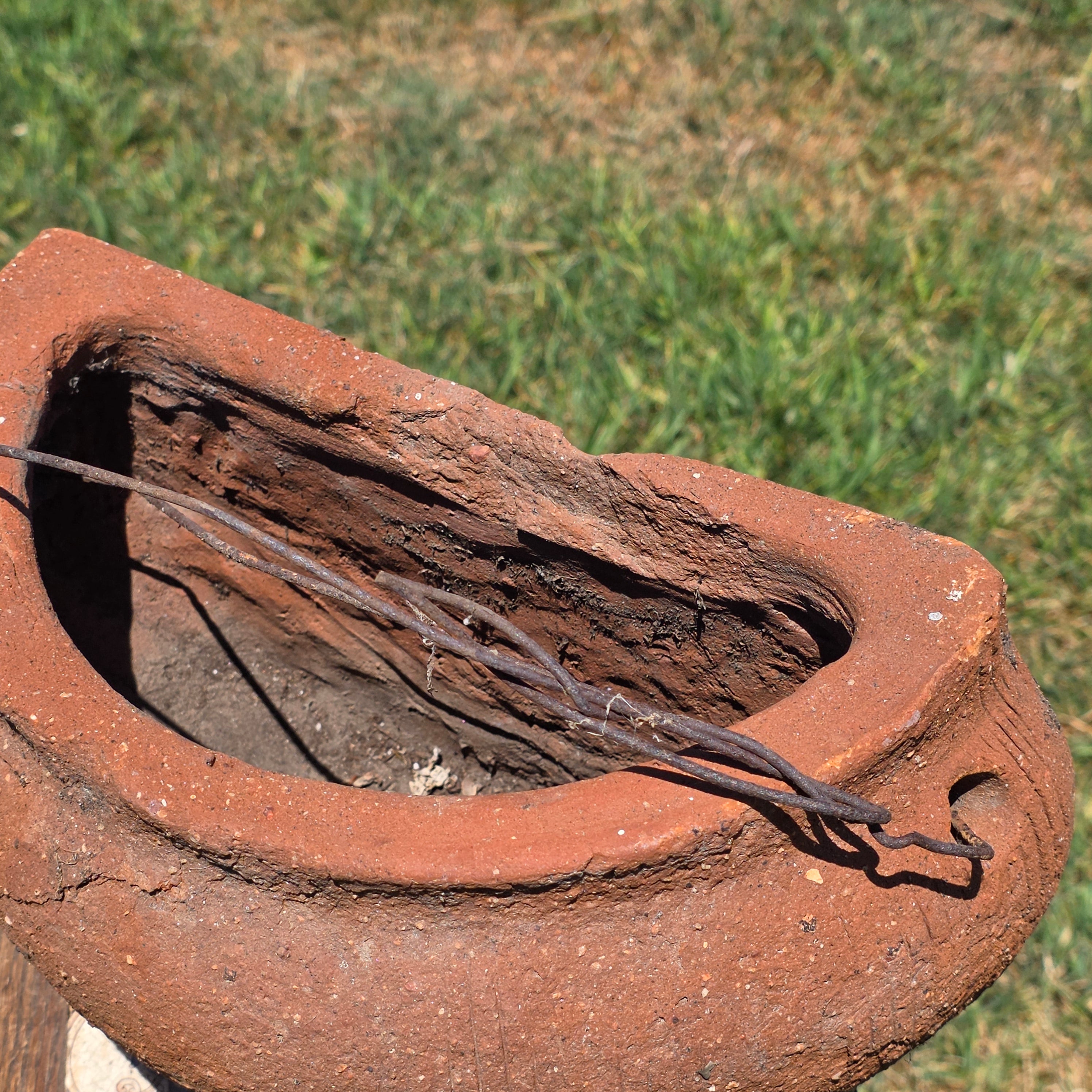 Vintage Terracotta Wall Pocket Planter Hanging Clay Pot Rustic Mexican Style 12"