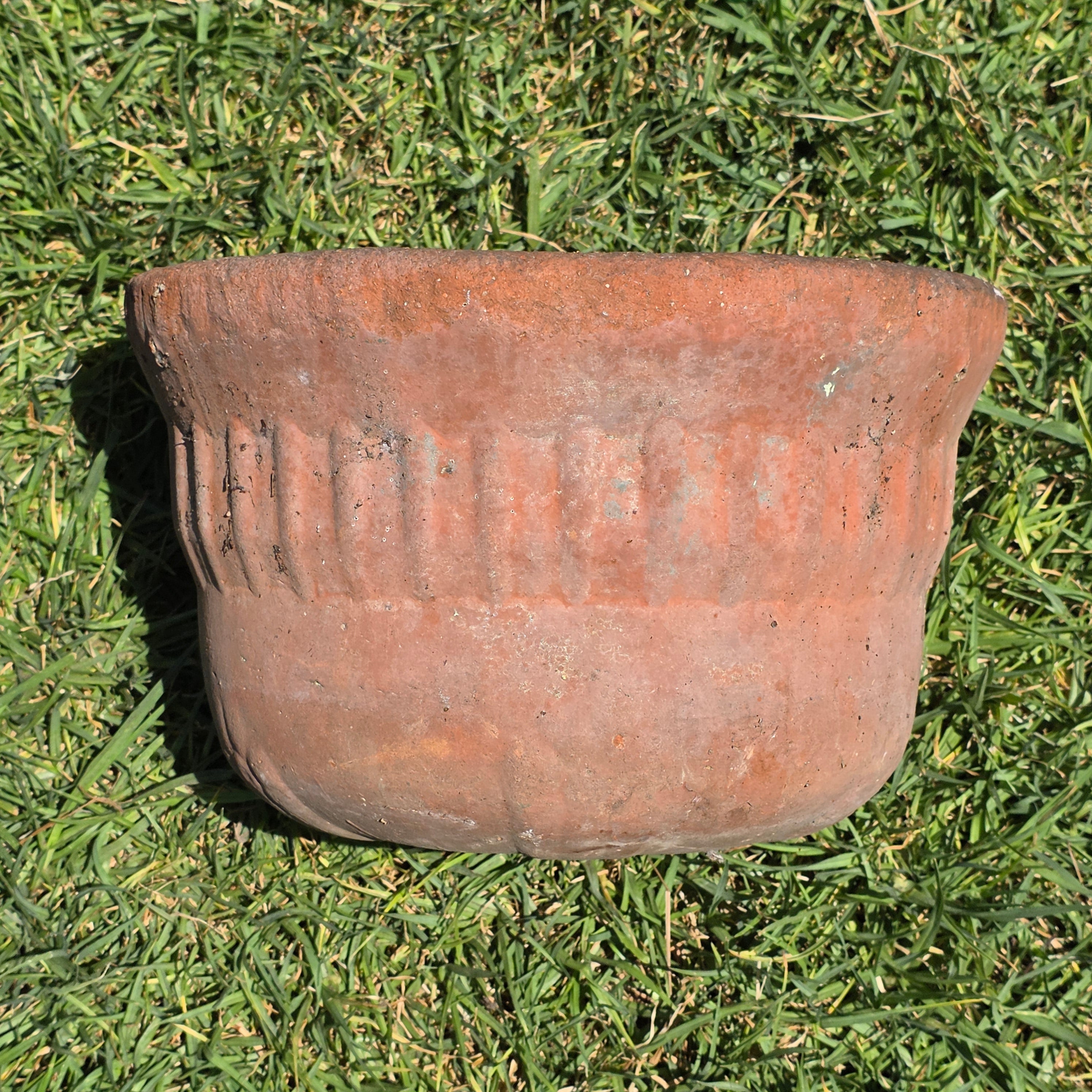 Vintage Terracotta Planter Pot Hanging Rustic Clay Flower Vessel Garden Urn 11" (Damage)