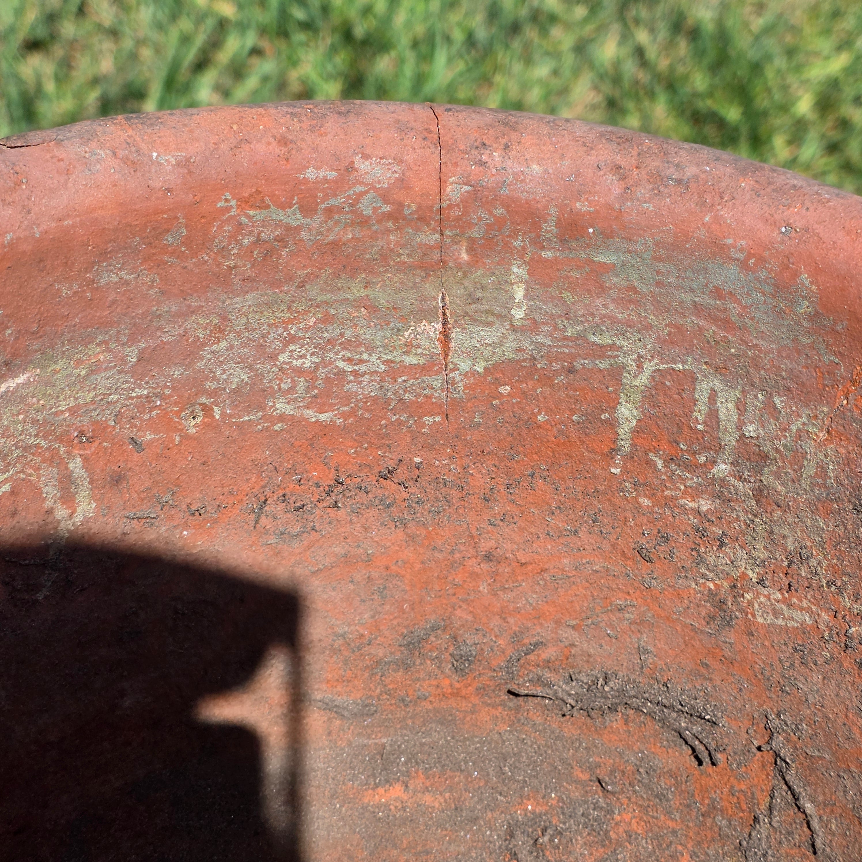 Vintage Terracotta Planter Pot Hanging Rustic Clay Flower Vessel Garden Urn 11" (Damage)