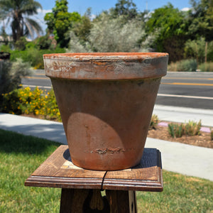 Vintage Vaserie Trevigiane Italy Terracotta Planter Pot Rustic Weathered 11"