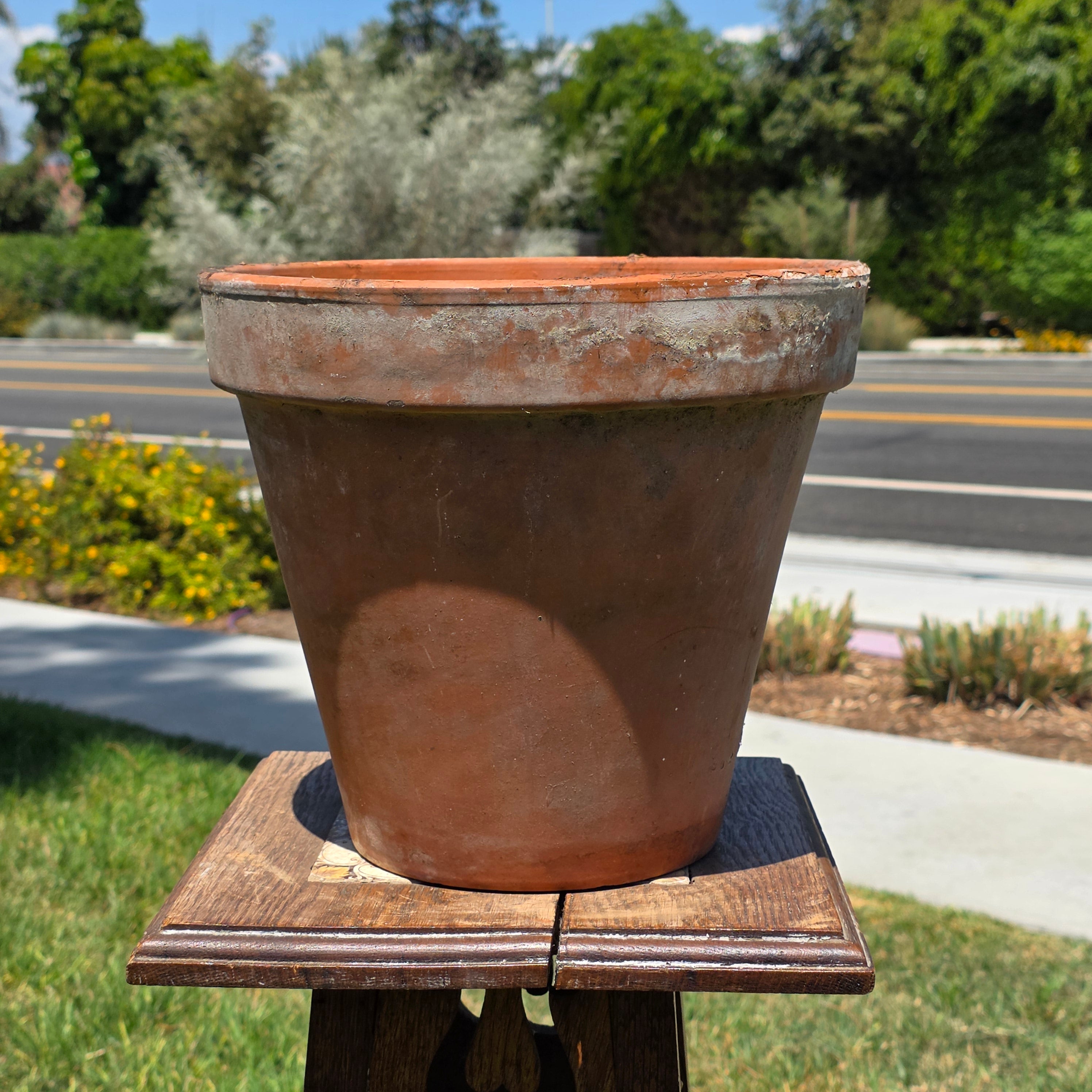 Vintage Vaserie Trevigiane Italy Terracotta Planter Pot Rustic Weathered 11"