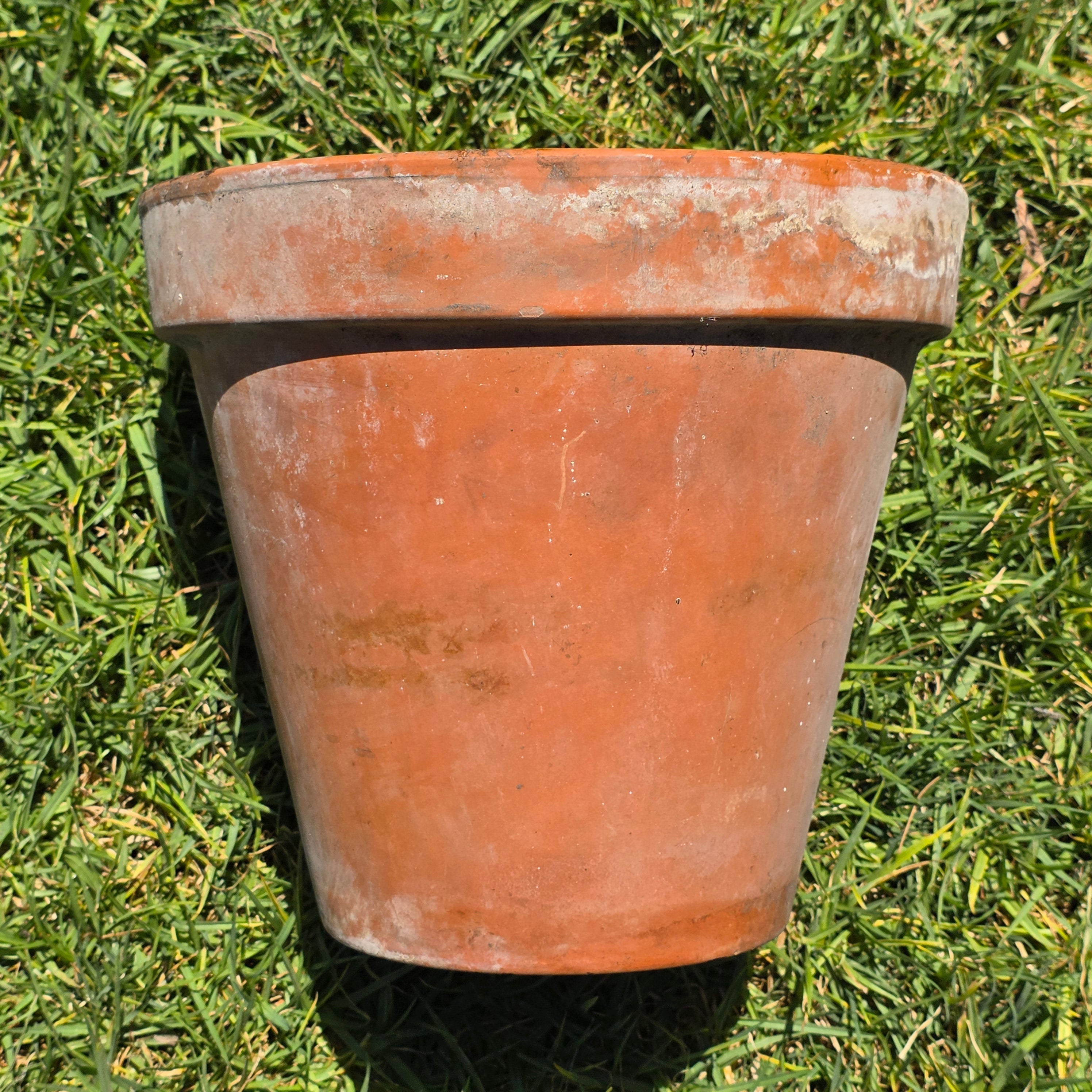 Vintage Vaserie Trevigiane Italy Terracotta Planter Pot Rustic Weathered 11"