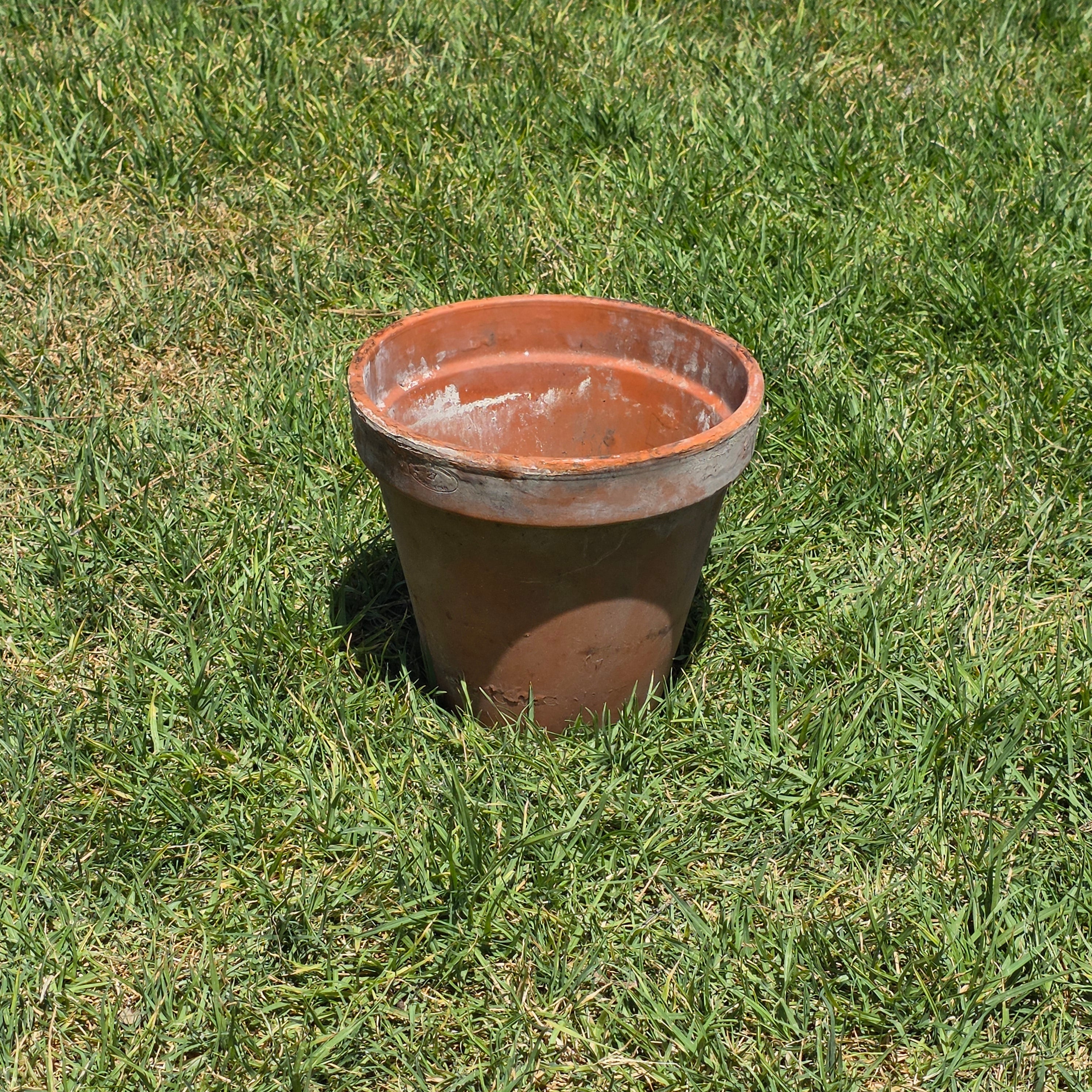 Vintage Vaserie Trevigiane Italy Terracotta Planter Pot Rustic Weathered 11"