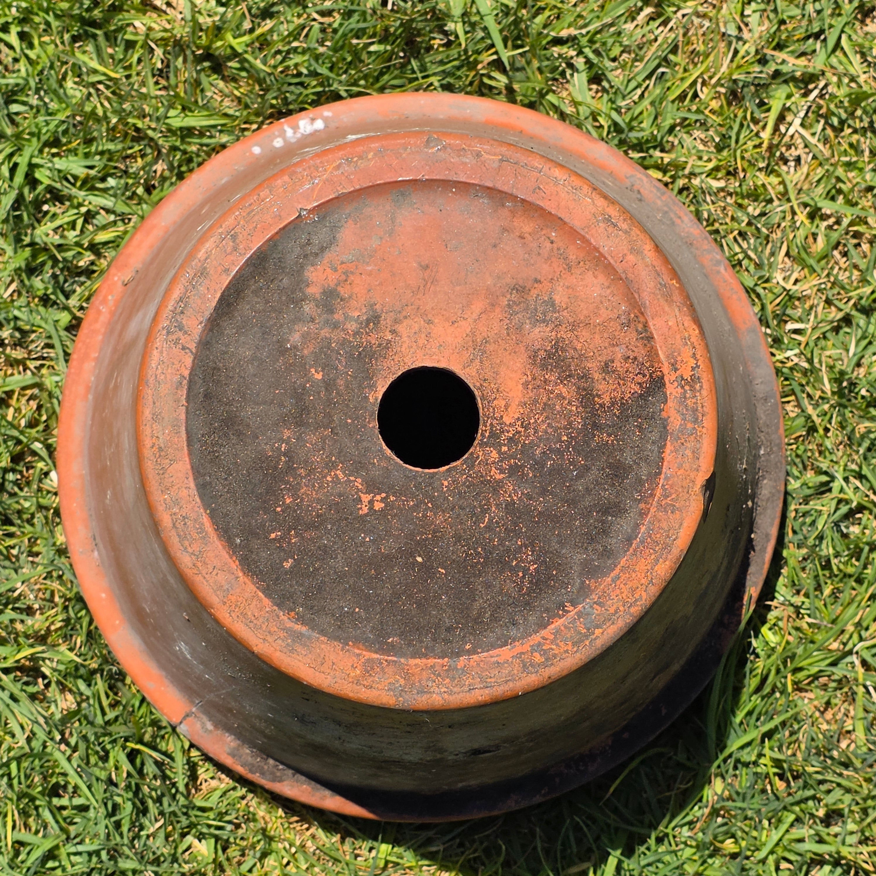 Share Vintage 1980s Terracotta Garden Planter Pot VA-TRE Vaserie Trevigiane Italy 15" (Damage)