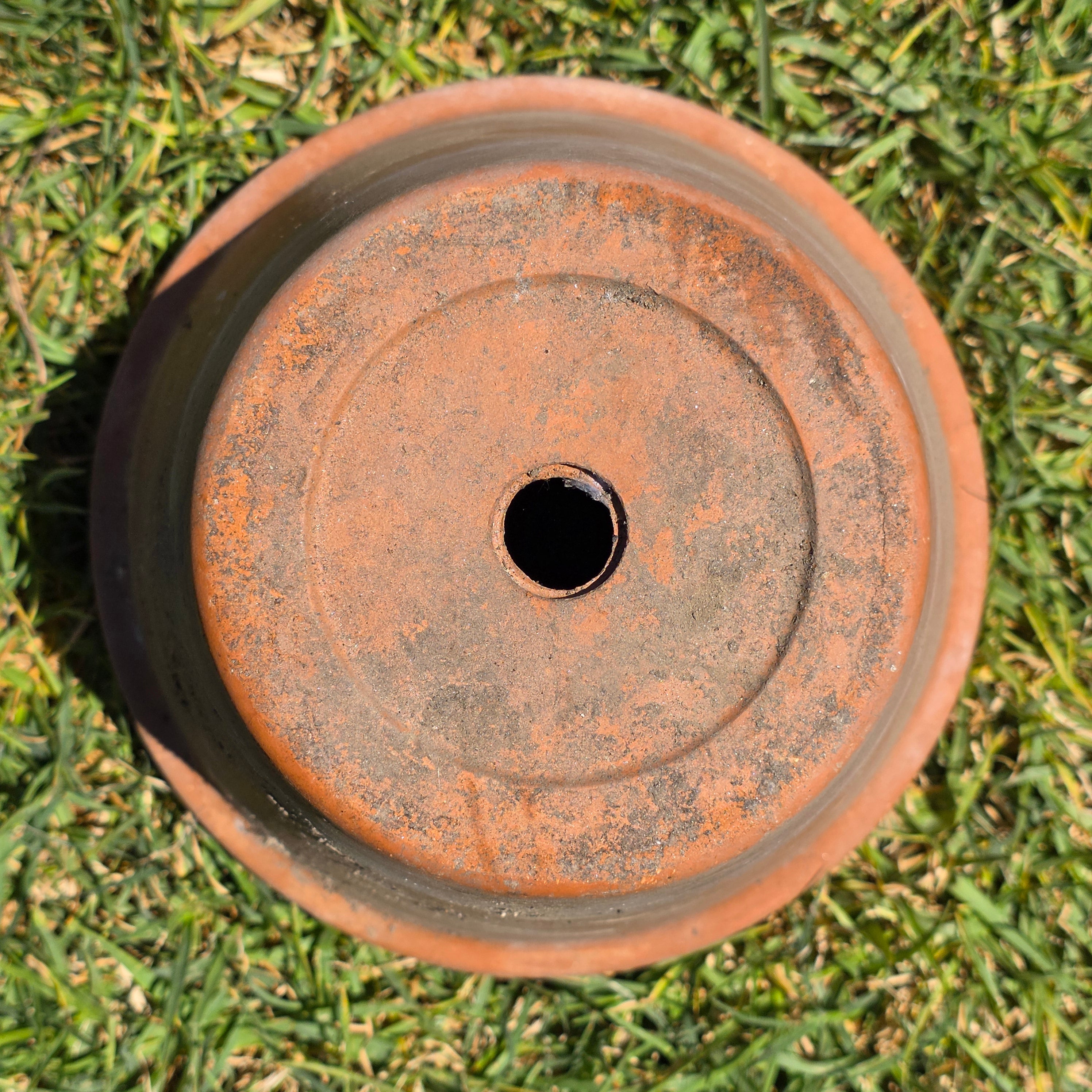 Vintage Italian Terracotta Planter Pot Clay Garden Rustic Patina 20cm 8.75"