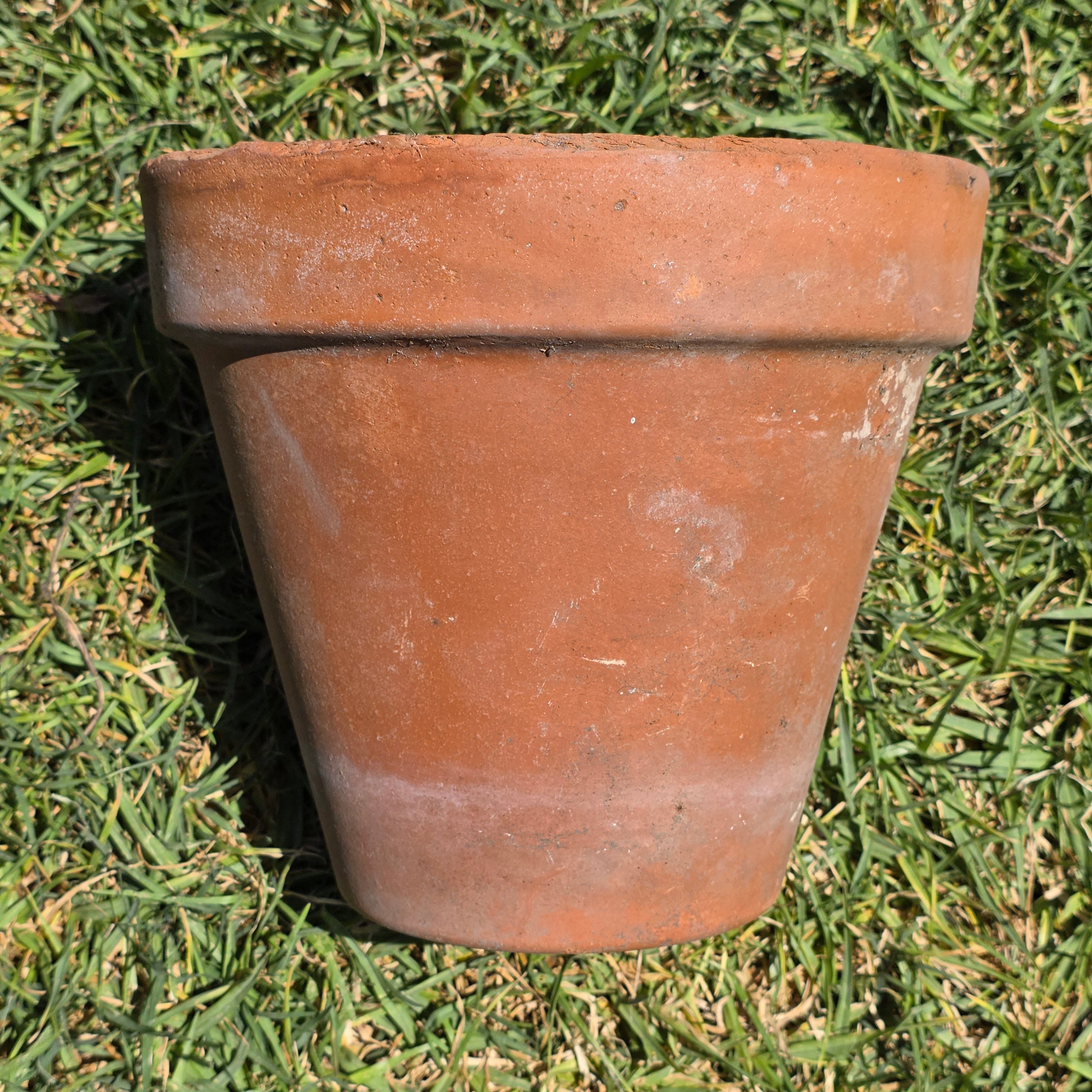 Vintage Italian Terracotta Planter Pot Clay Garden Rustic Patina 20cm 8.75"