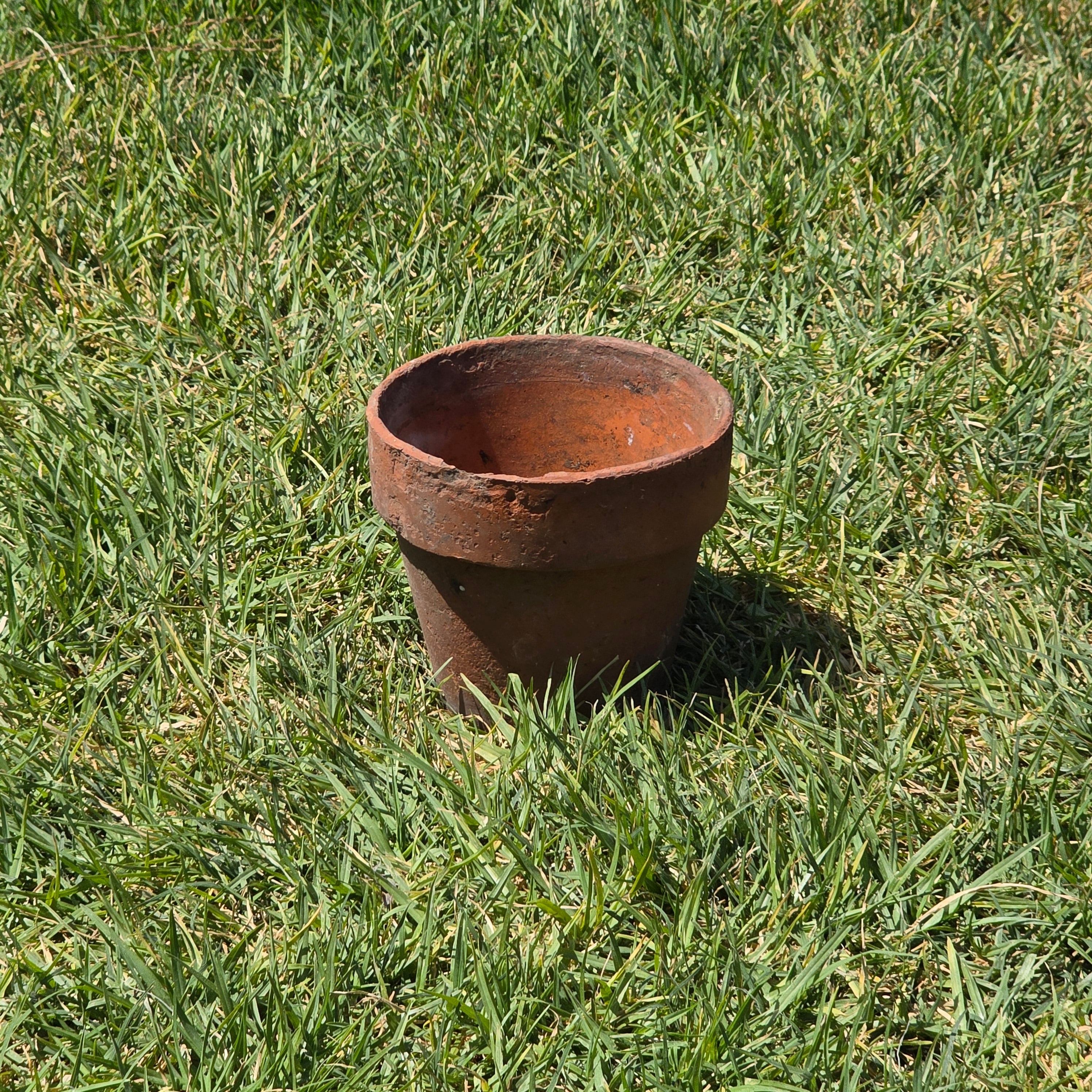 Vintage Terracotta Pot Planter 6" Weathered Aged Clay Flower Pot Garden